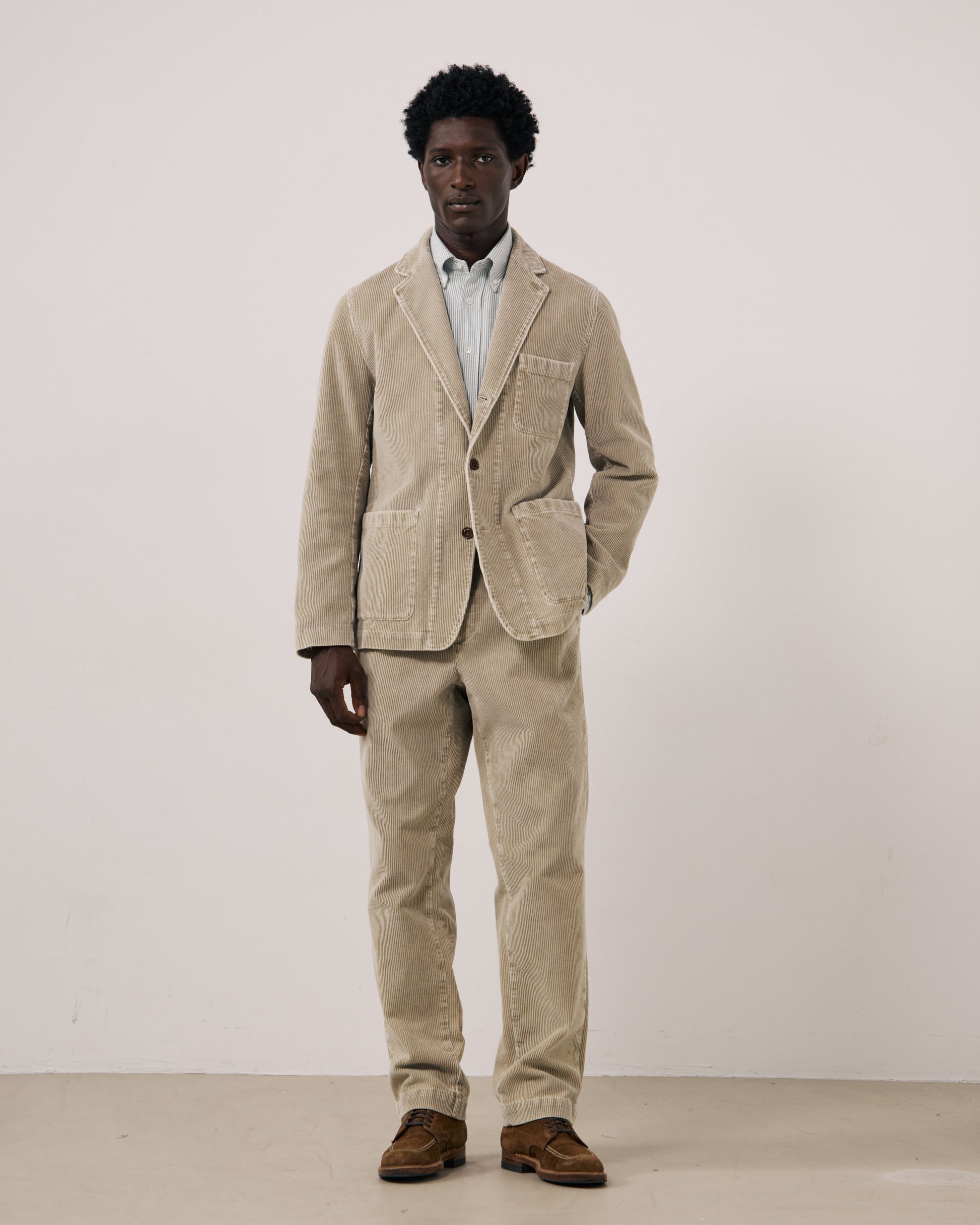 Veste Homme en Velours Côtelé Sable Julian