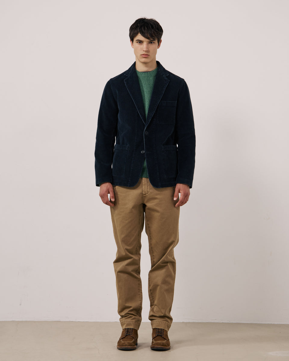 Veste Homme en Velours Côtelé Bleu Marine Julian - Image 2