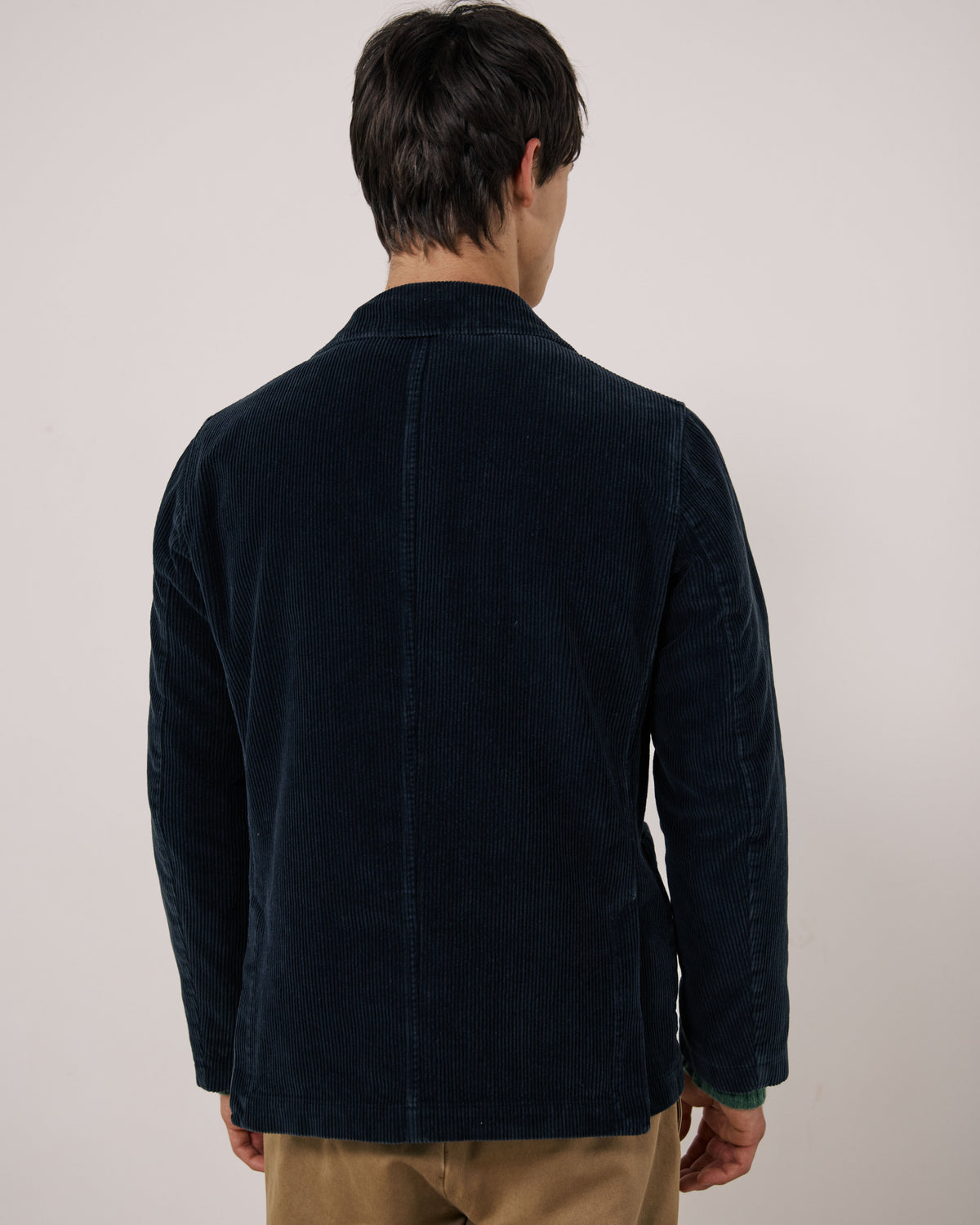 Veste Homme en Velours Côtelé Bleu Marine Julian