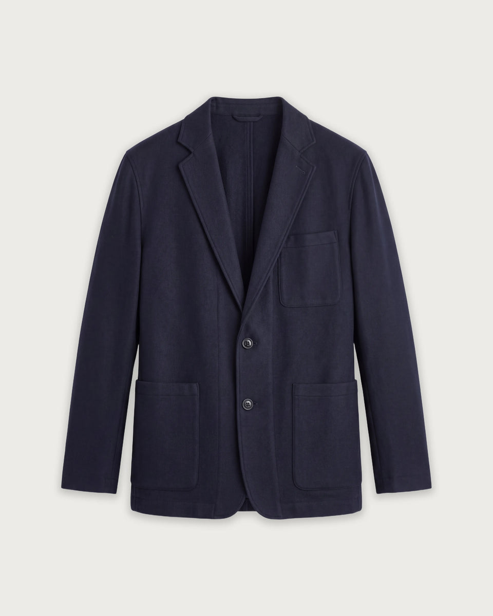 Veste Homme en Flanelle de laine Bleu Marine Julian - Image 3