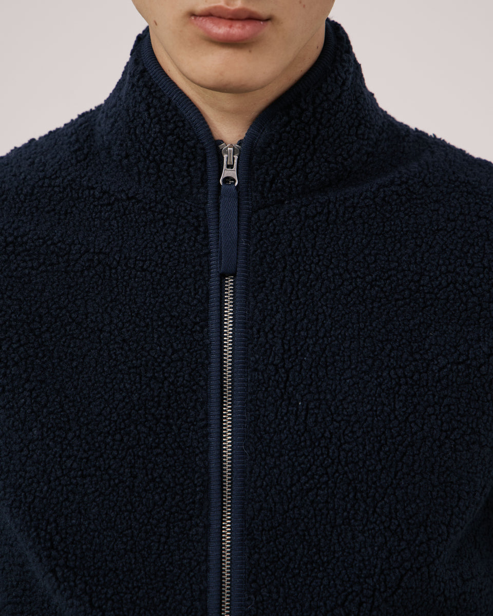 Gilet Homme en Sherpa Bleu Marine Basta - Image 3