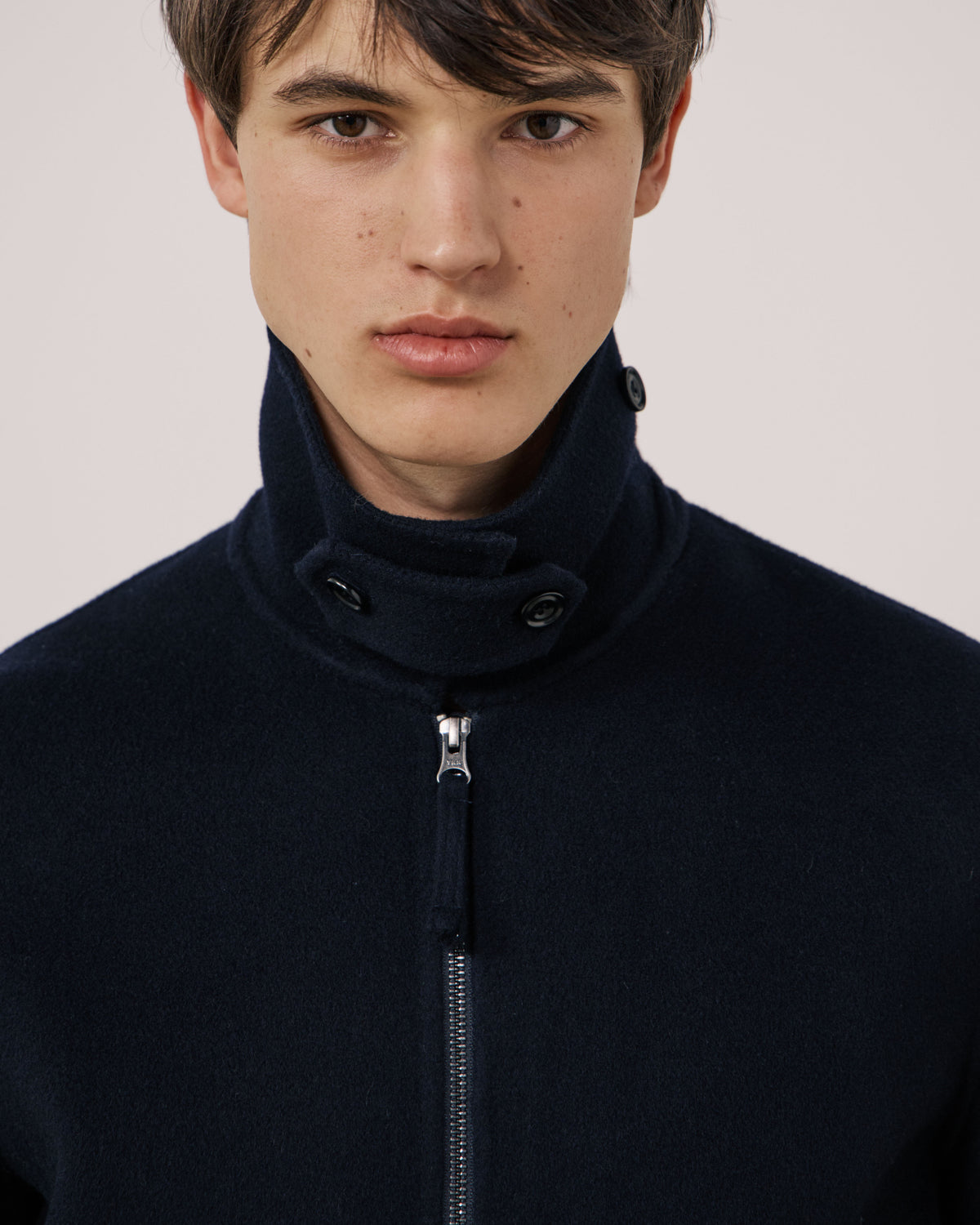 Blouson Homme en Laine Double Face Bleu Marine Doug