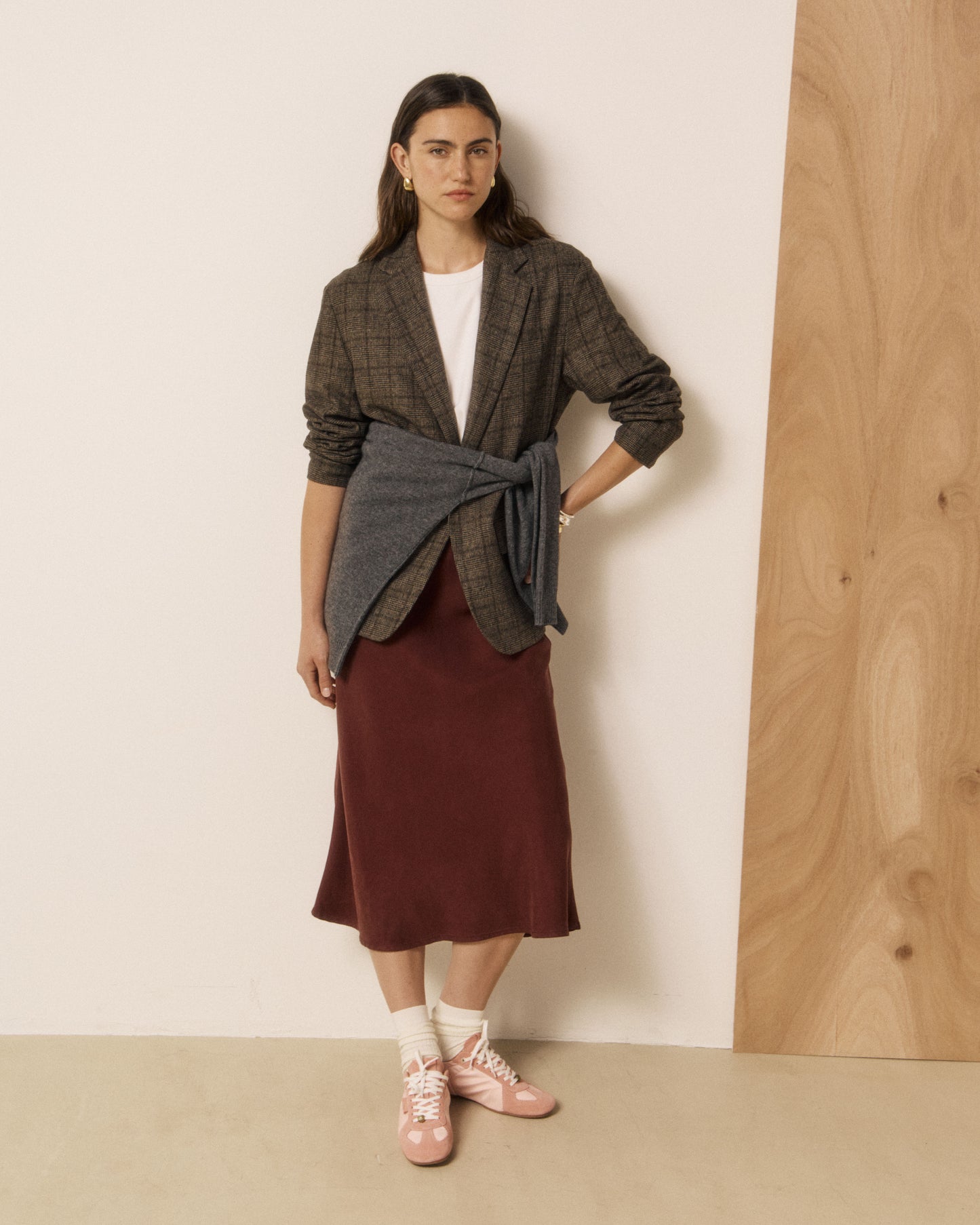 Jupe Femme en Lyocell Bordeaux Jima