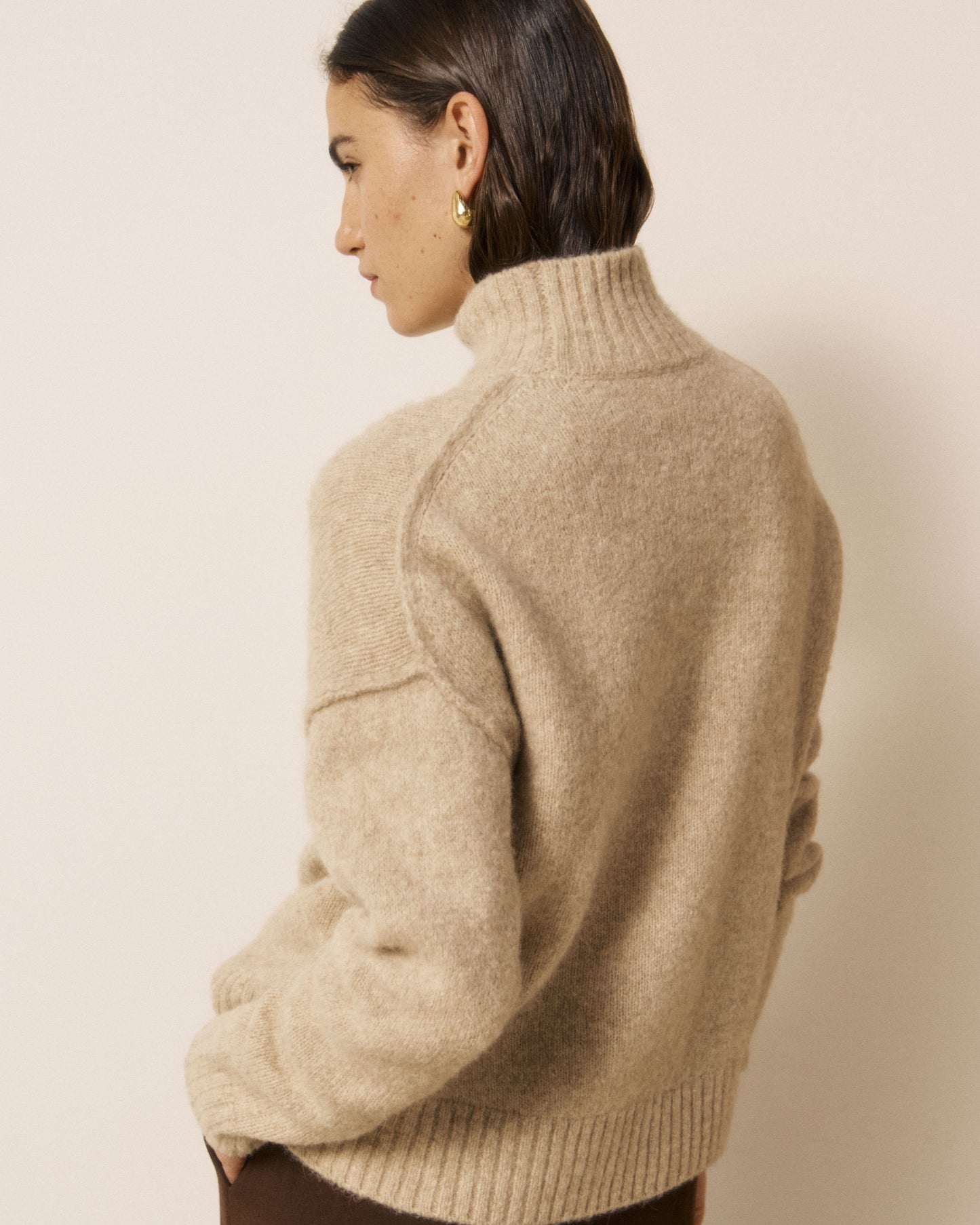 Pull Femme en Laine de Yak & Alpaga Ecru Mybone