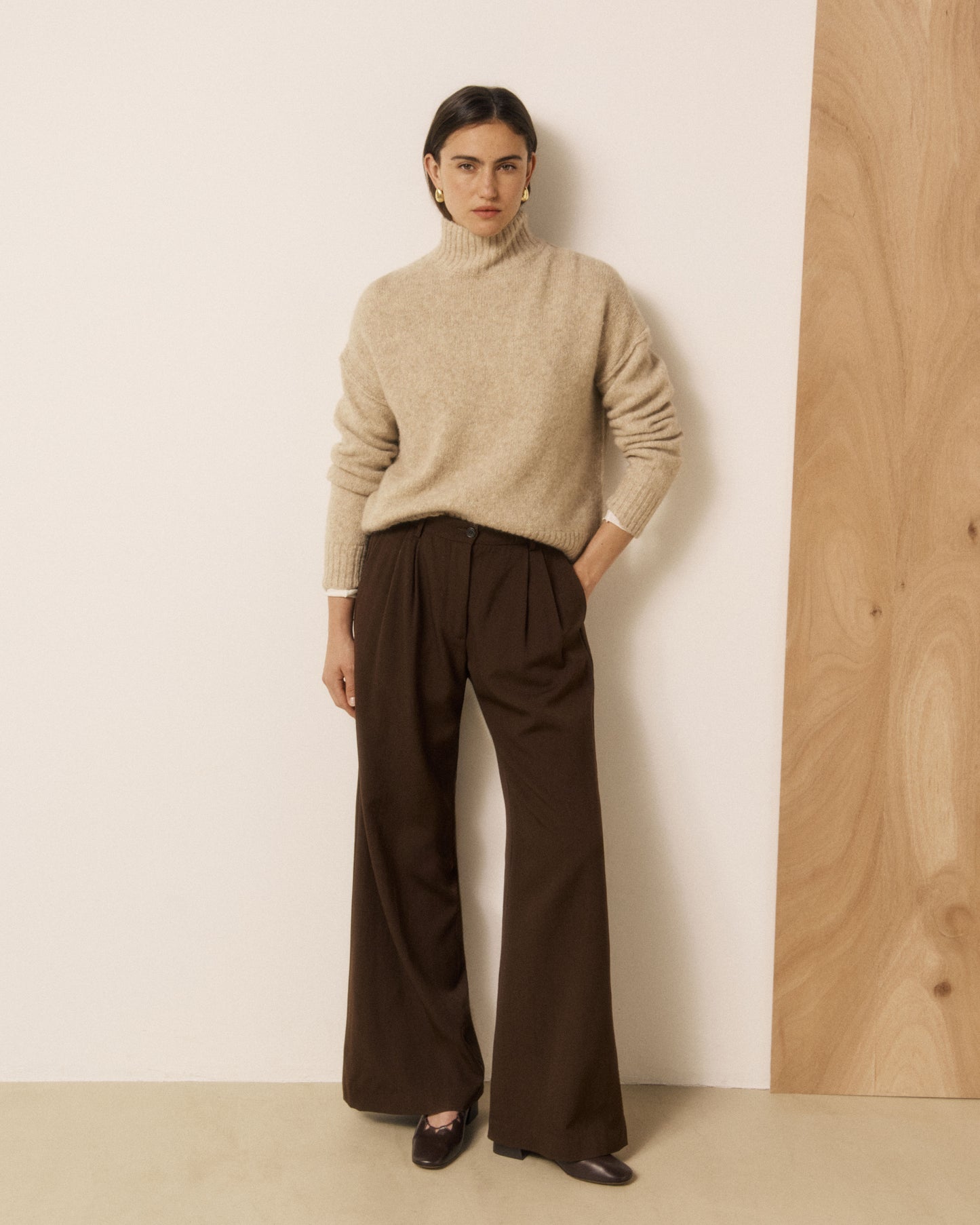 Pull Femme en Laine de Yak & Alpaga Ecru Mybone