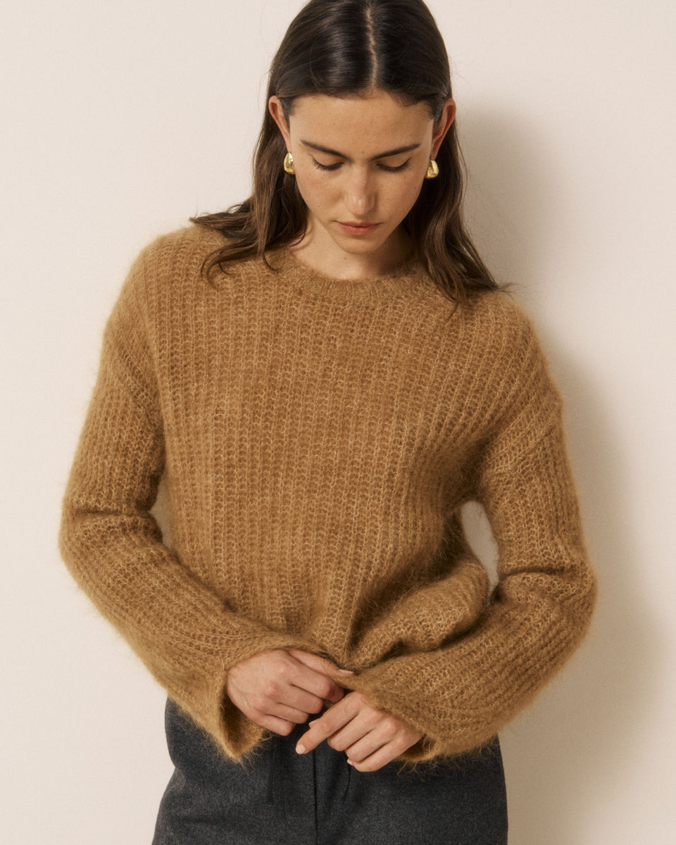 Marilla Women's Camel Mohair Sweater - Image 3
