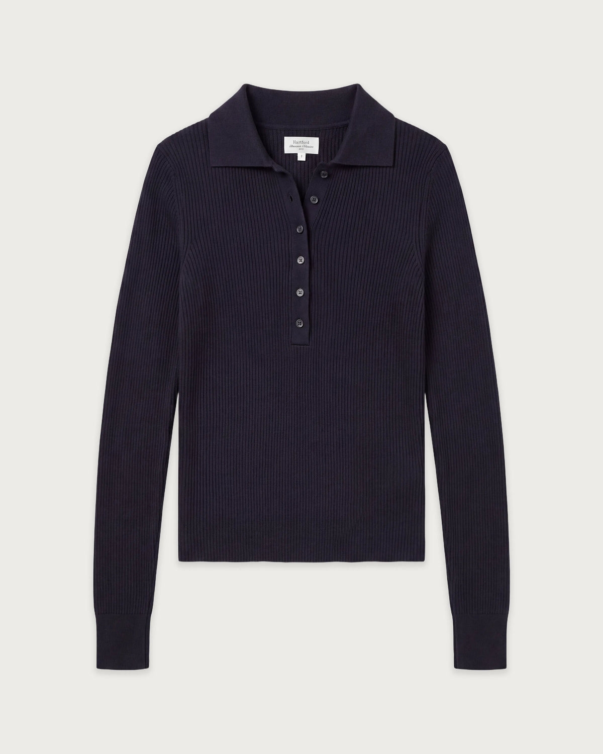 Maglione da donna in lana merino, seta e cashmere blu navy Musica