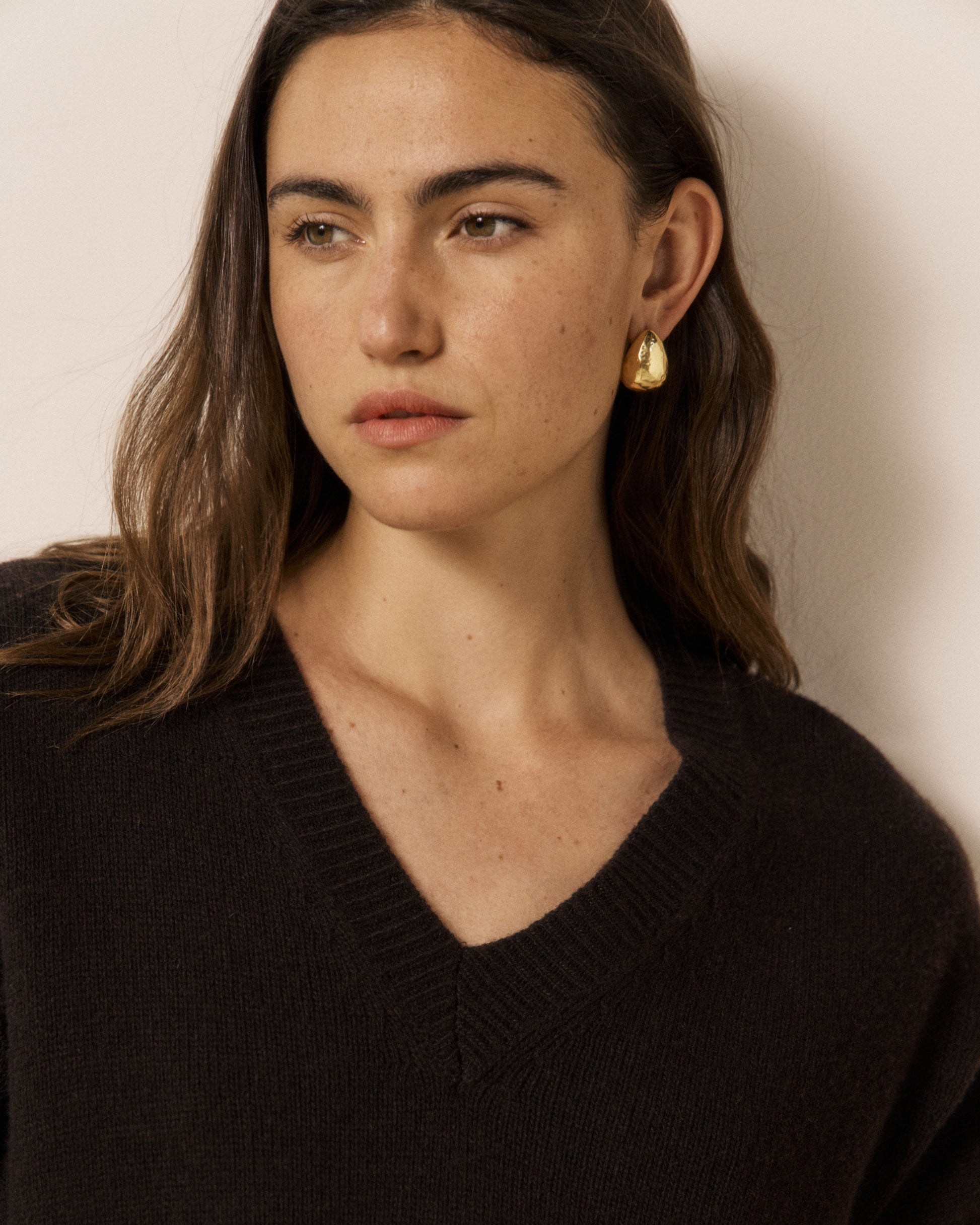 Pull Femme en Laine & Cachemire Marron Milanto