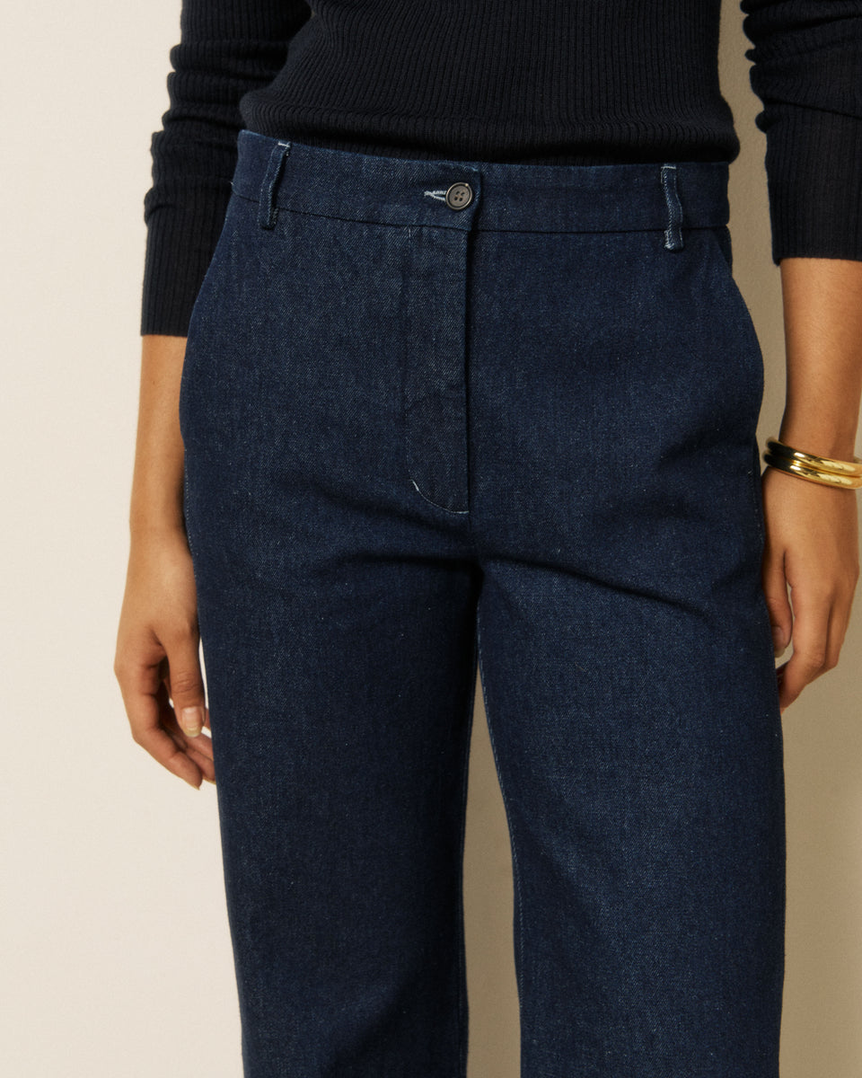 Pandore Women's Indigo Blue Denim Pants - Image 3