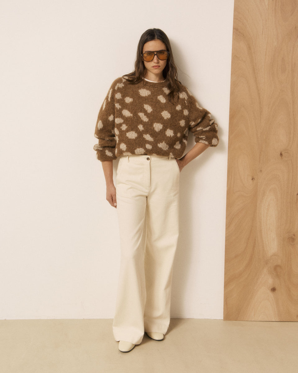 Pantalon Femme en Denim Ecru Parade - Image principale