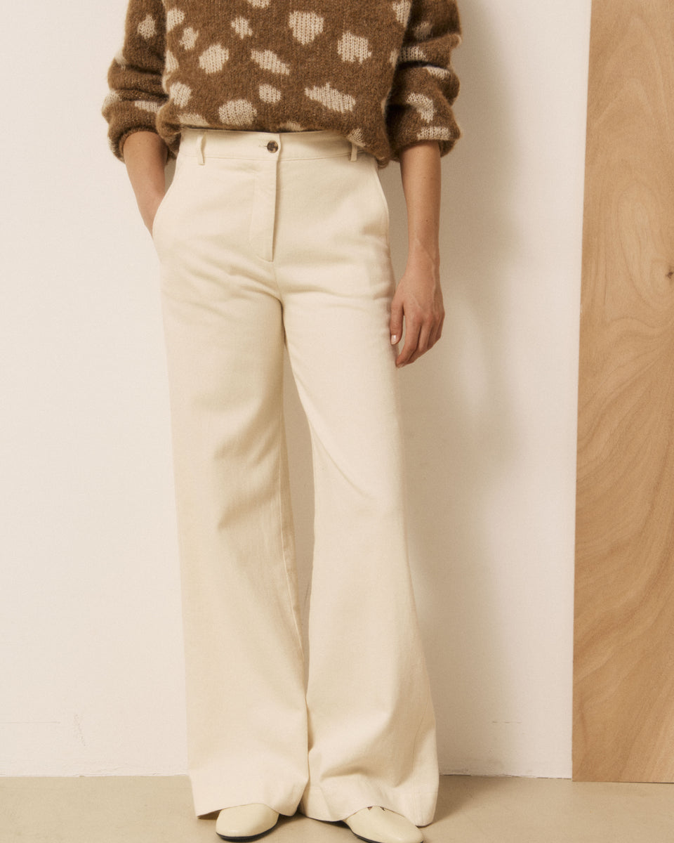 Pantalon Femme en Denim Ecru Parade - Image 2