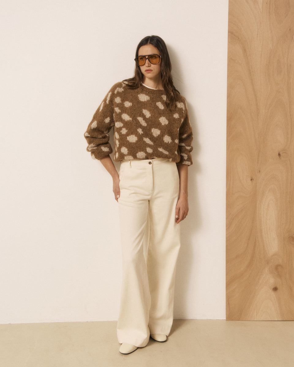 Pantalon Femme en Denim Ecru Parade - Image 3