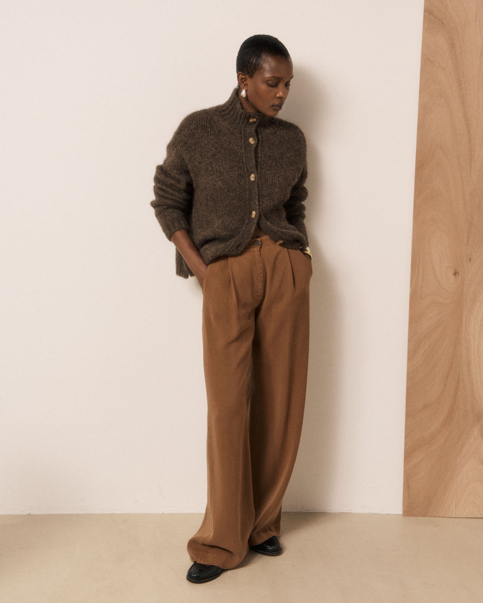 Pantalon Femme en Tencel Cognac Paradise - Image principale