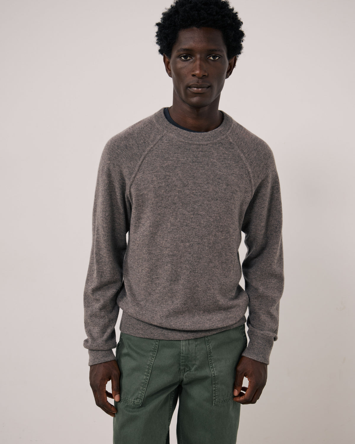 Pull Homme en Laine & Cachemire Marron Cashmere Sweat