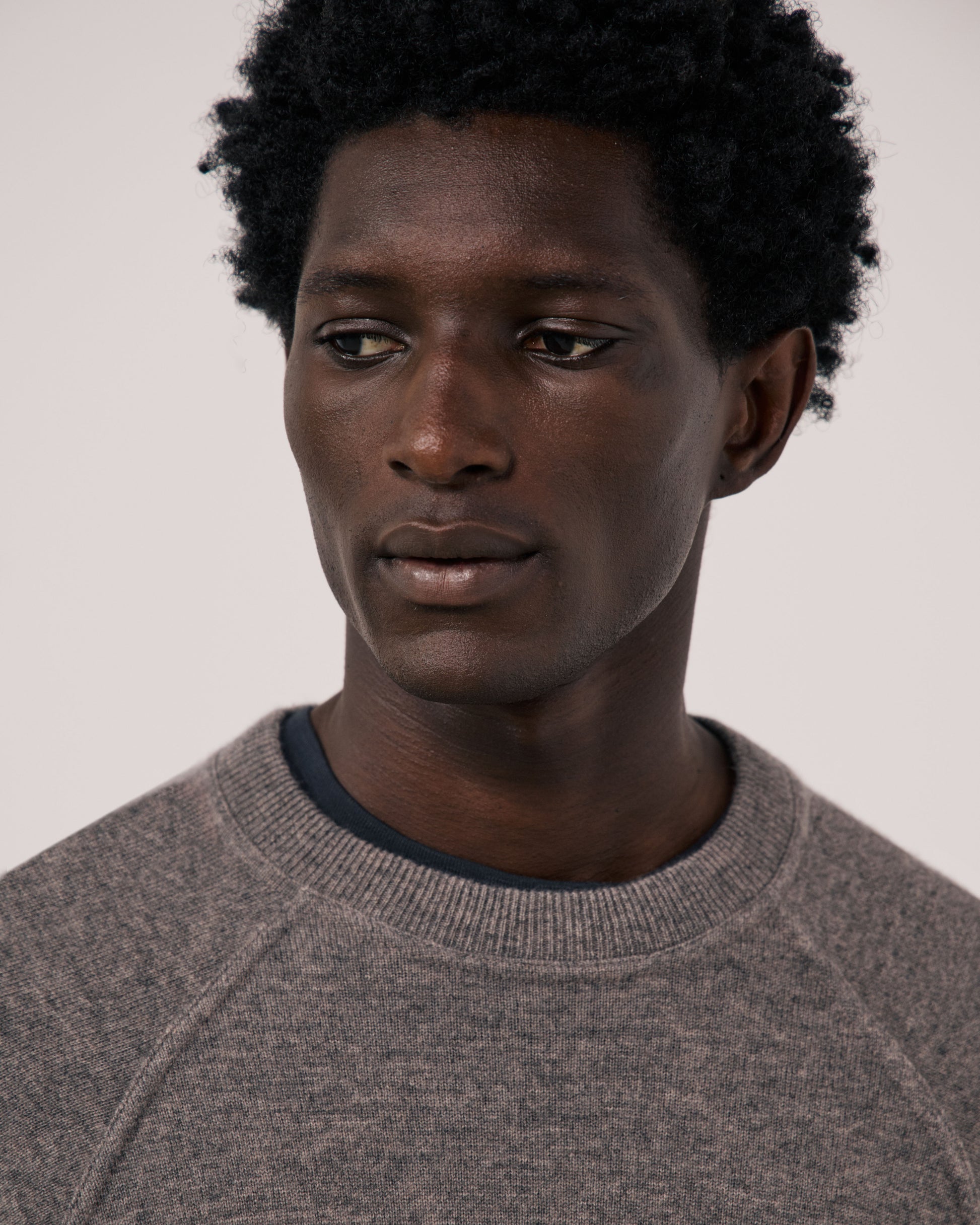 Pull Homme en Laine & Cachemire Marron Cashmere Sweat