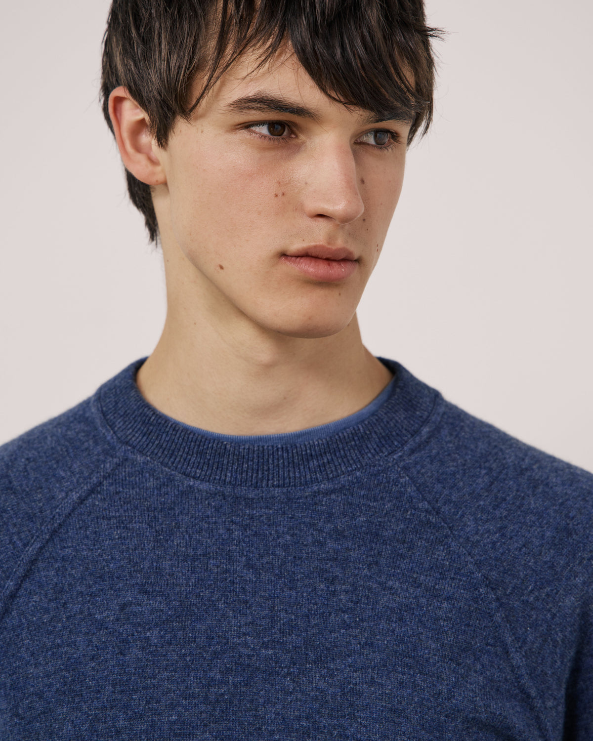 Pull Homme en Laine & Cachemire Bleu Indigo Cashmere Sweat