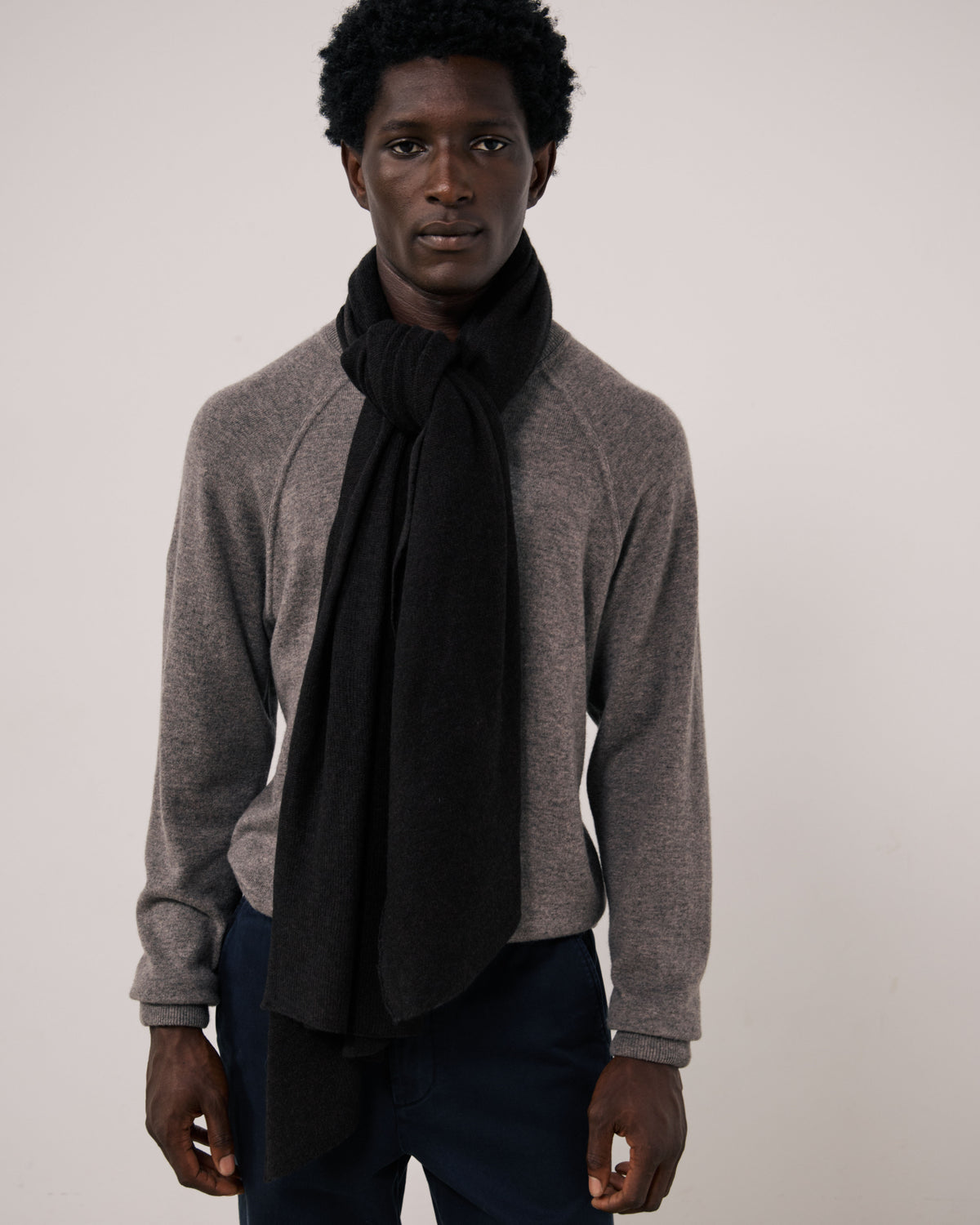 Echarpe Homme en Laine & Cachemire Marron
