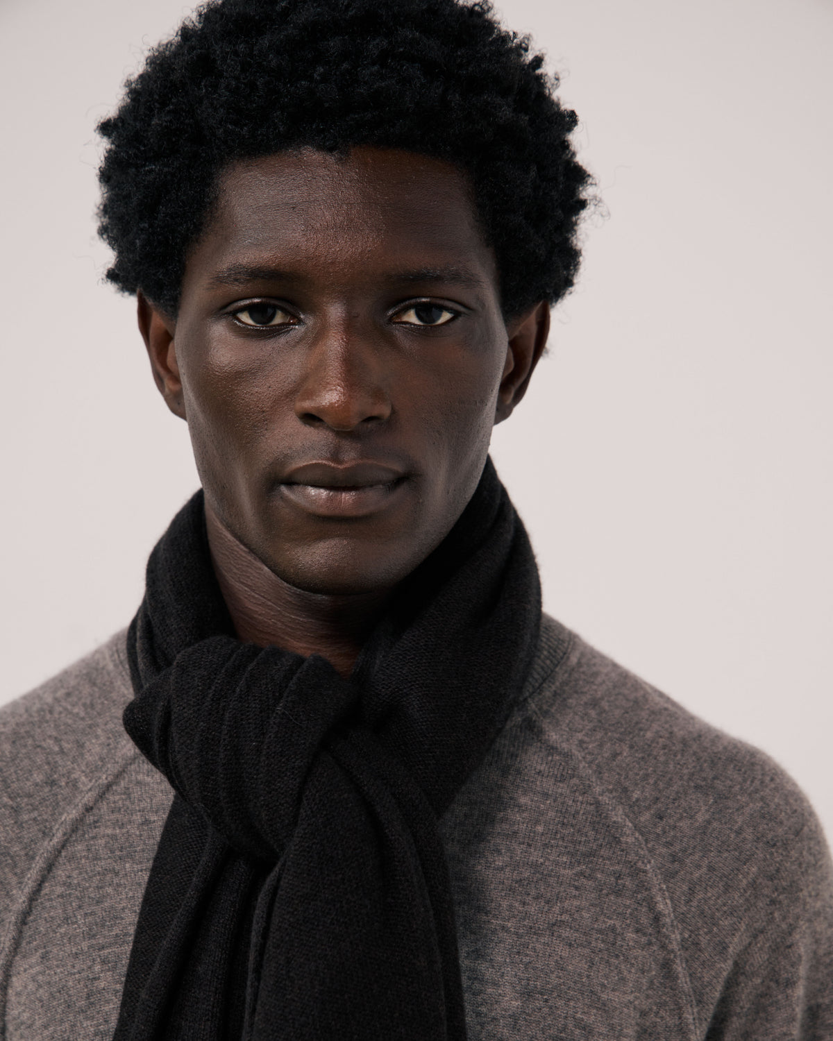 Echarpe Homme en Laine & Cachemire Marron