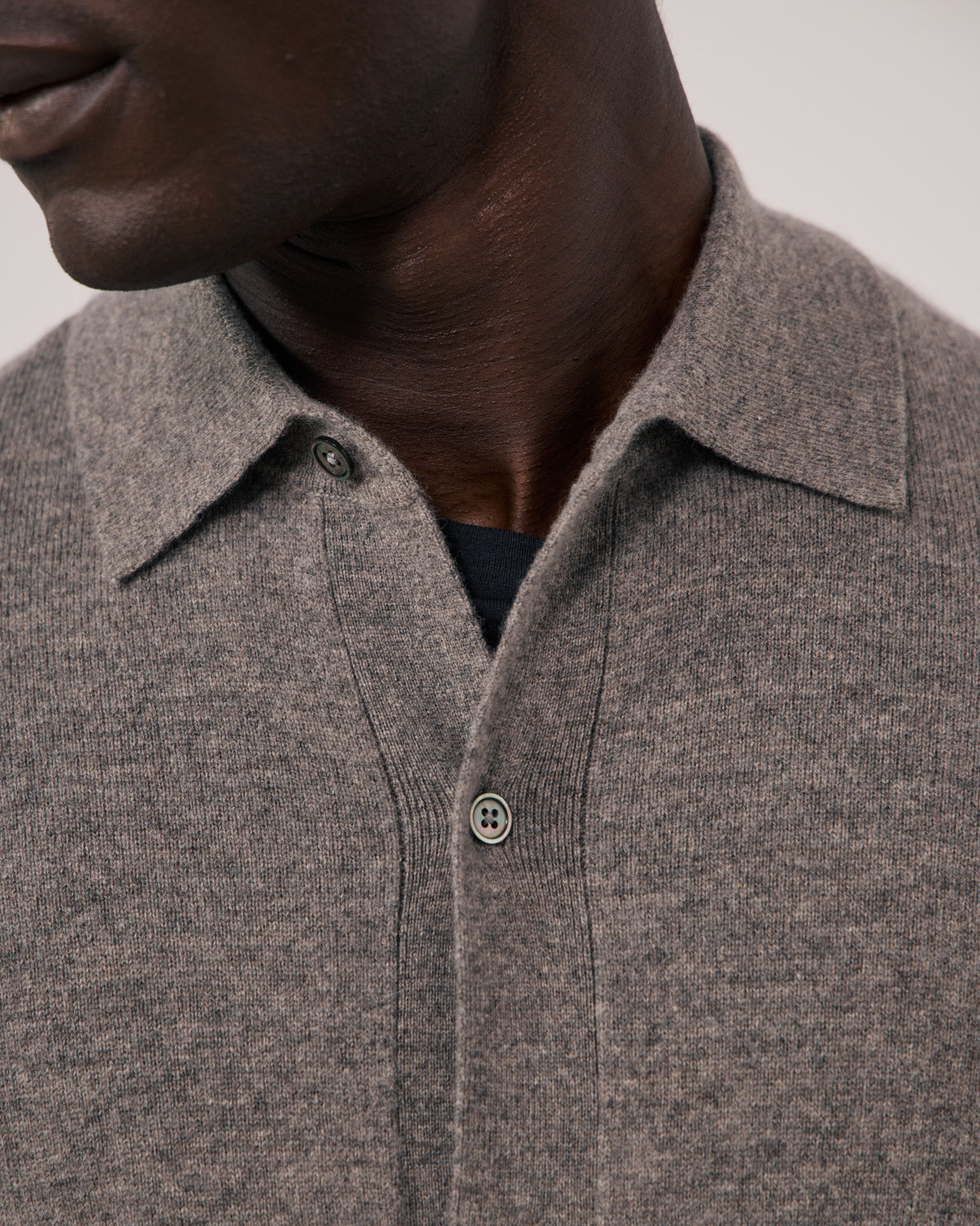Pull Homme en Laine & Cachemire Marron Cashmere Polo