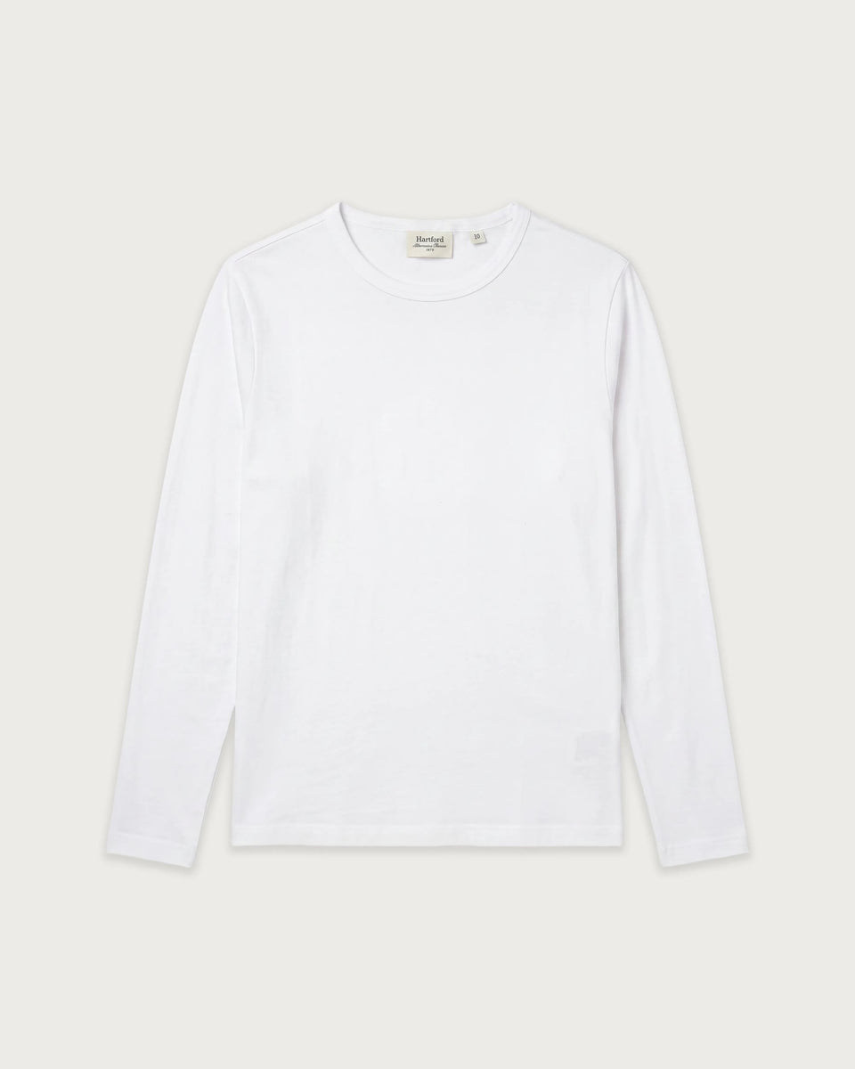 T-shirt Garçon en Jersey de Lyocell & Coton Blanc - Image principale