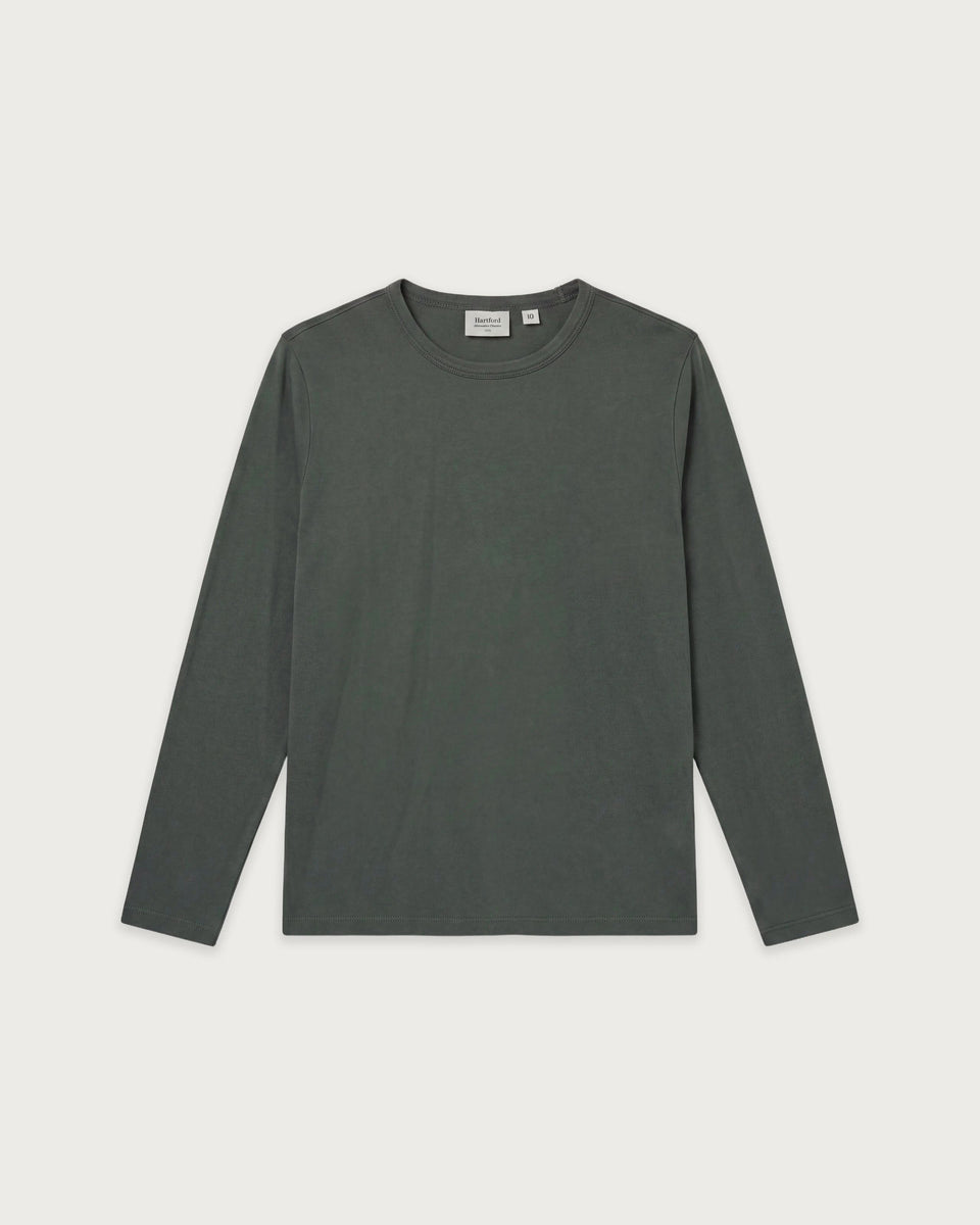 T-shirt Garçon en Jersey de Lyocell & Coton Vert de gris - Image principale