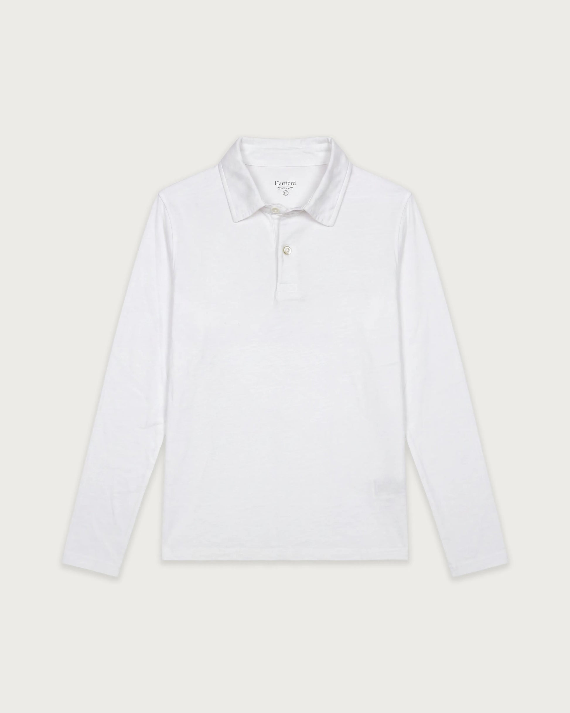 Polo Garçon en Coton Slub Blanc