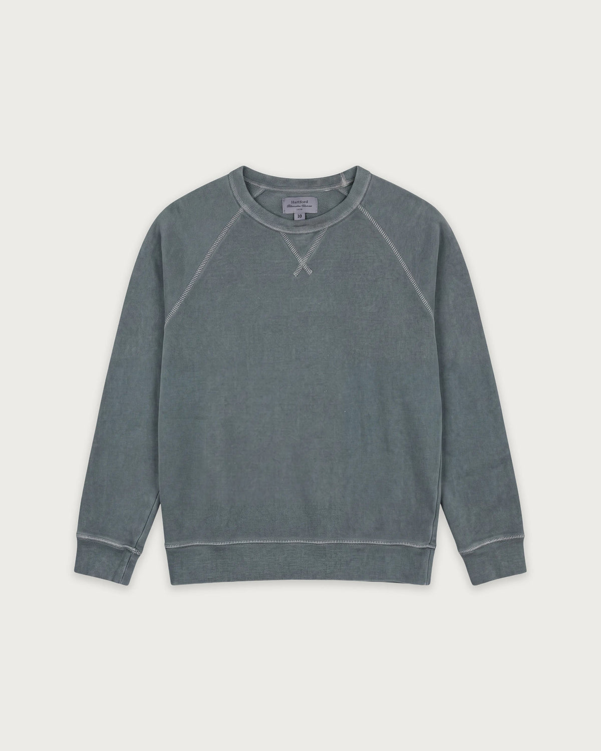 Sweatshirt Garçon en Molleton Léger Vert de gris