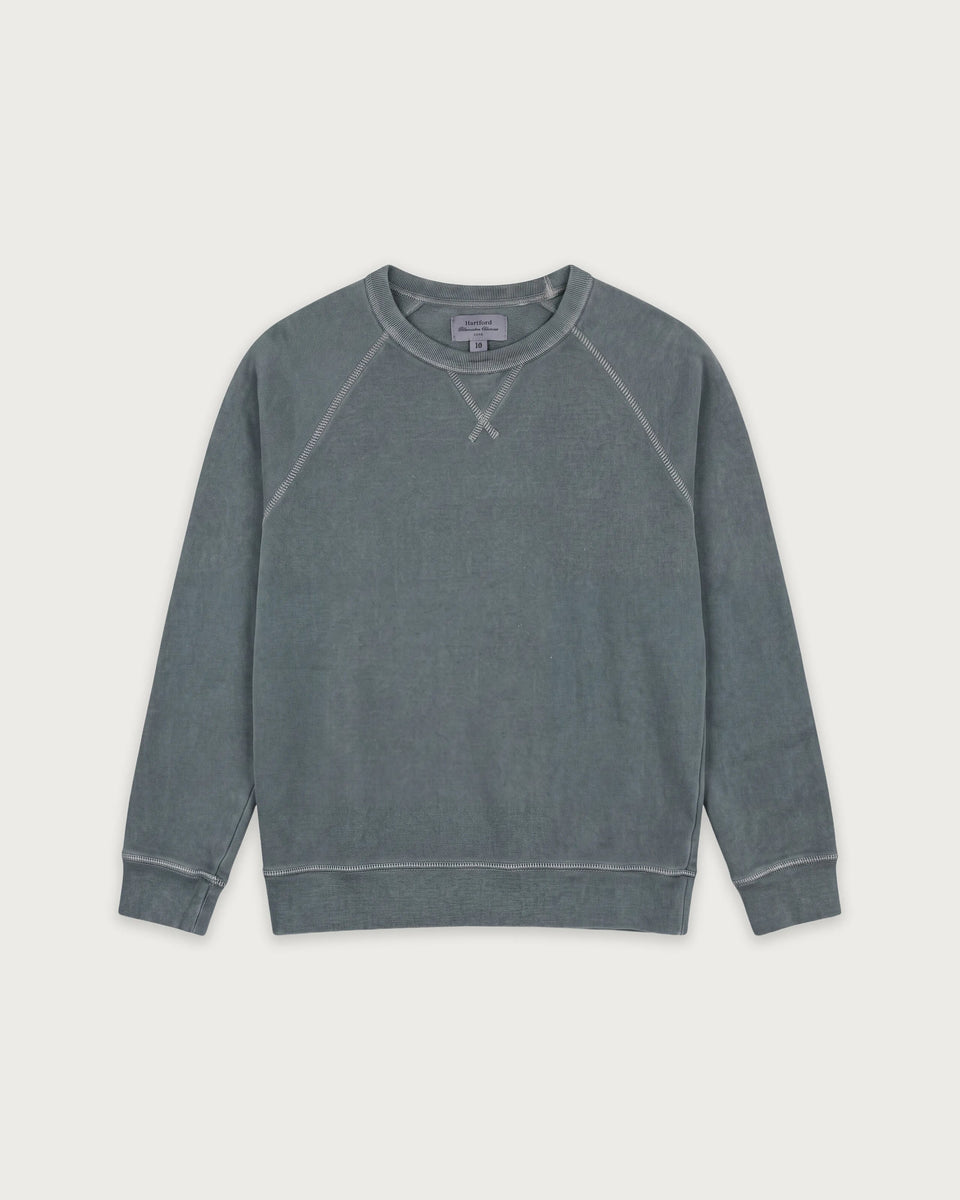 Sweatshirt Garçon en Molleton Vert de gris Light - Image principale