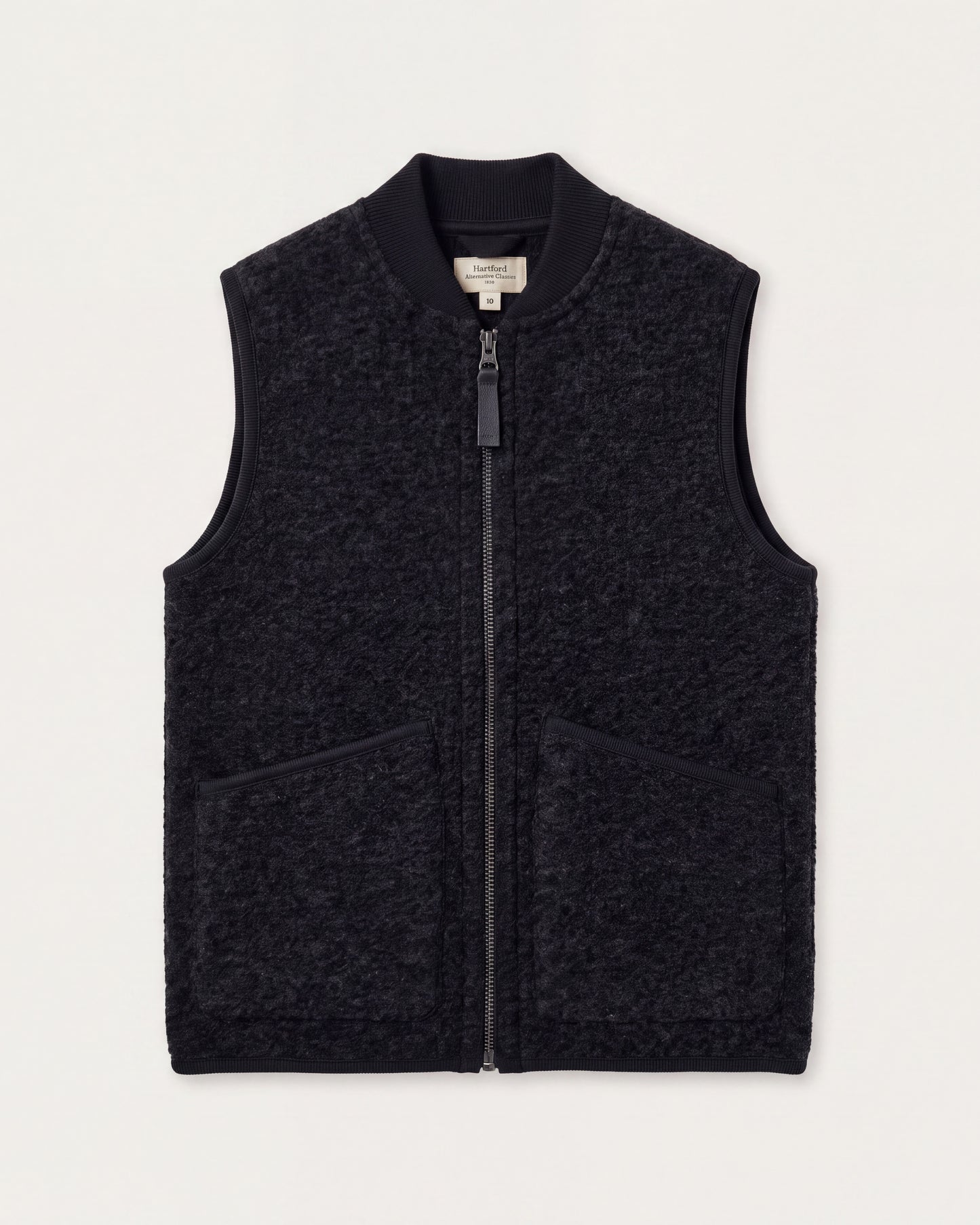 Gilet Garçon en Laine Bouillie Carbone