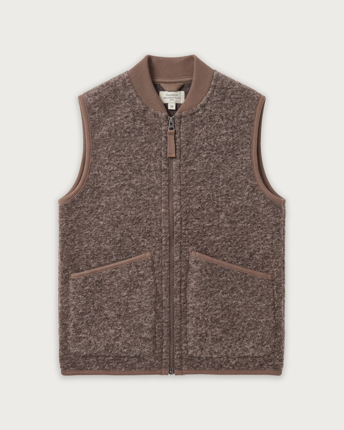 Gilet Garçon en Laine Bouillie Taupe