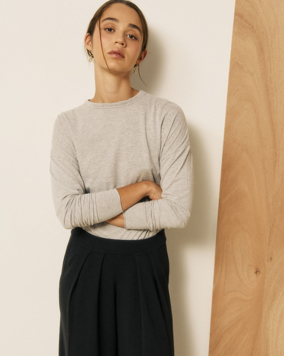 T-shirt Femme en Coton & Modal Gris Tamour - Image principale