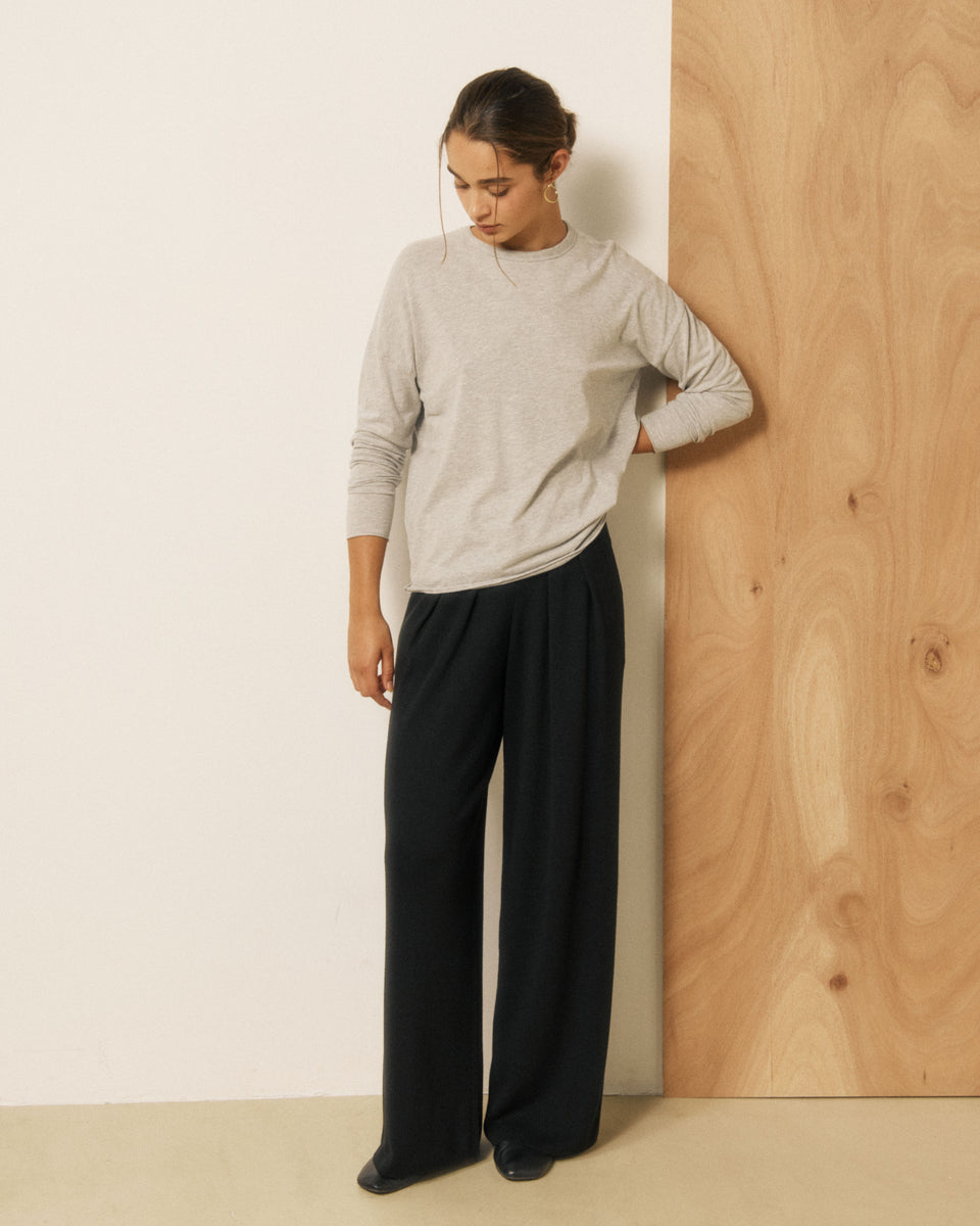 T-shirt Femme en Coton & Modal Gris Tamour - Image 2