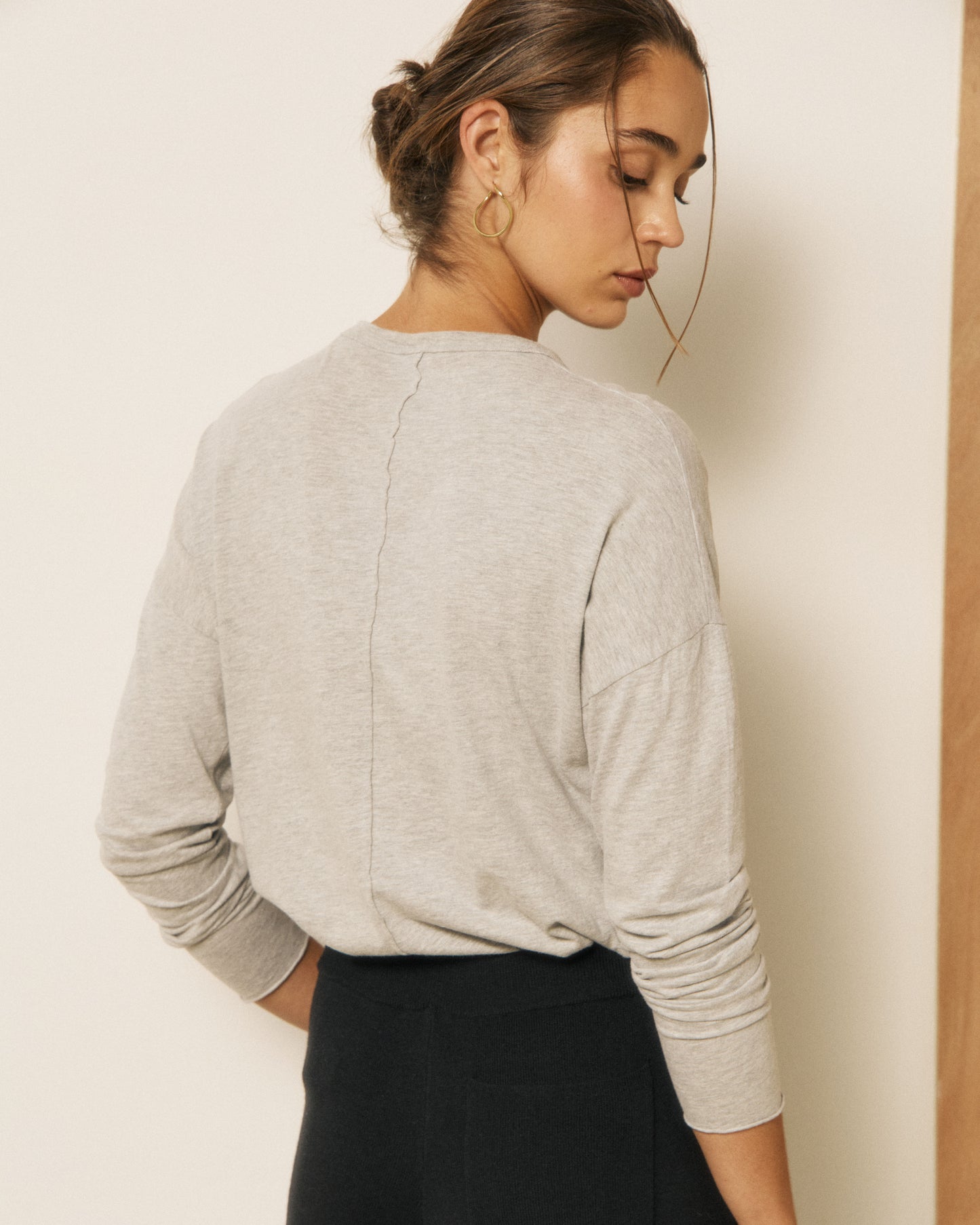 T-shirt Femme en Coton & Modal Gris Tamour