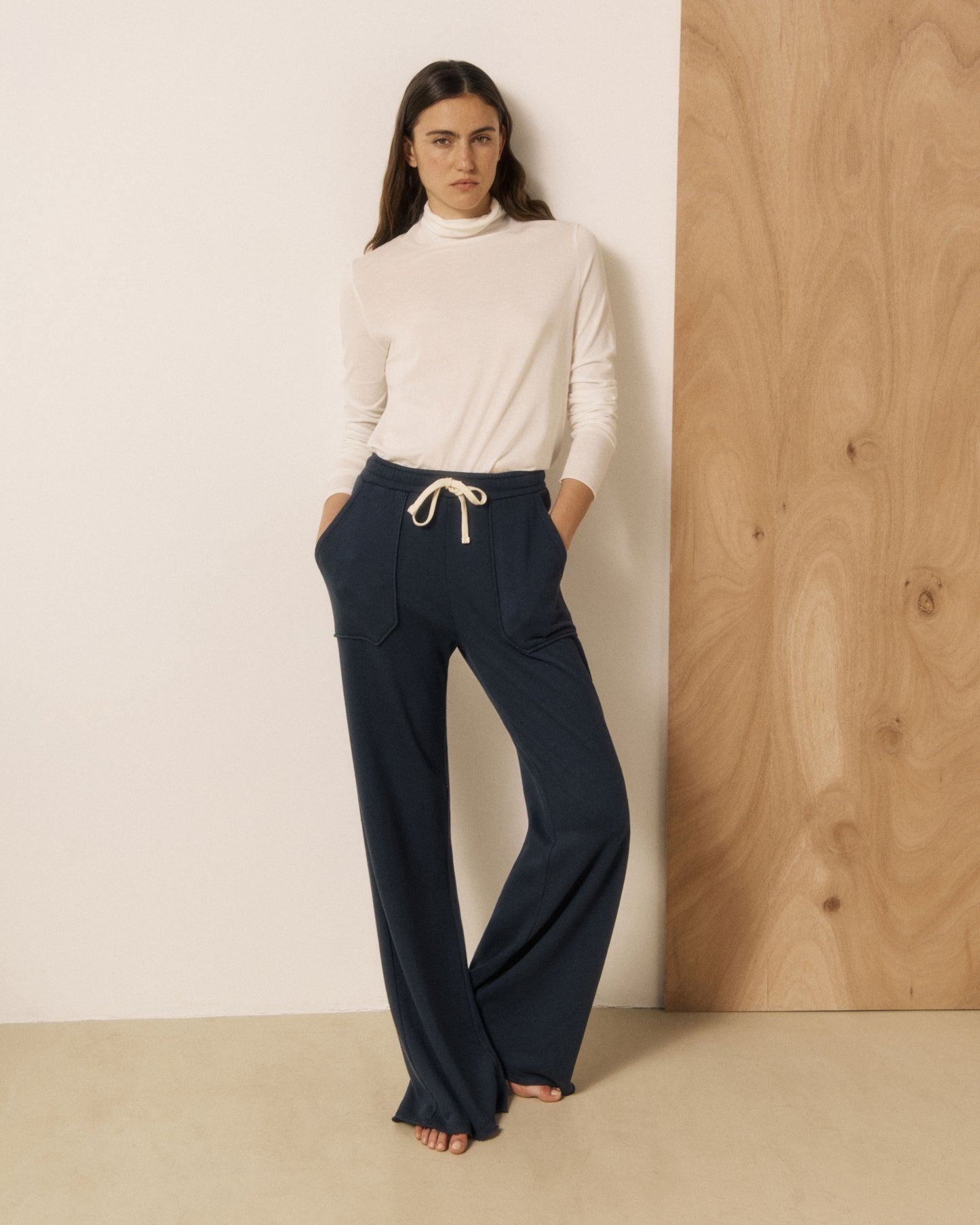 T-shirt Femme en Coton & Modal Ecru Typhan