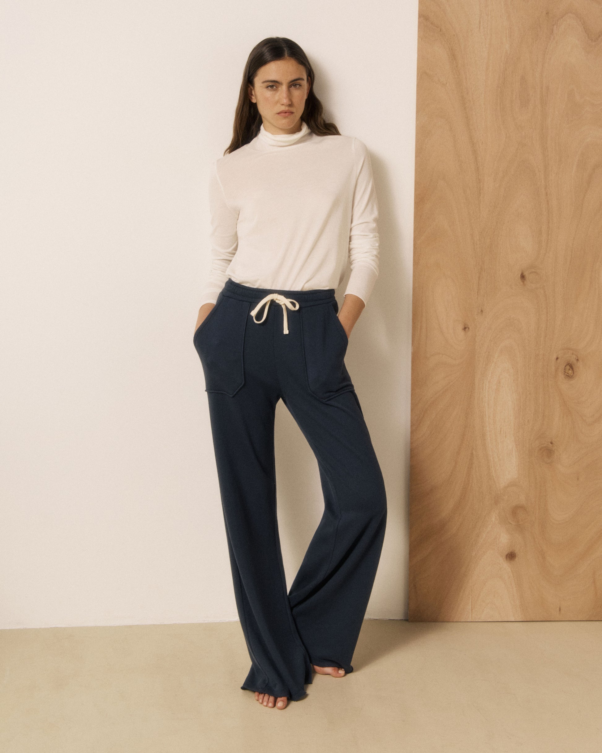 T-shirt Femme en Coton & Modal Ecru Typhan