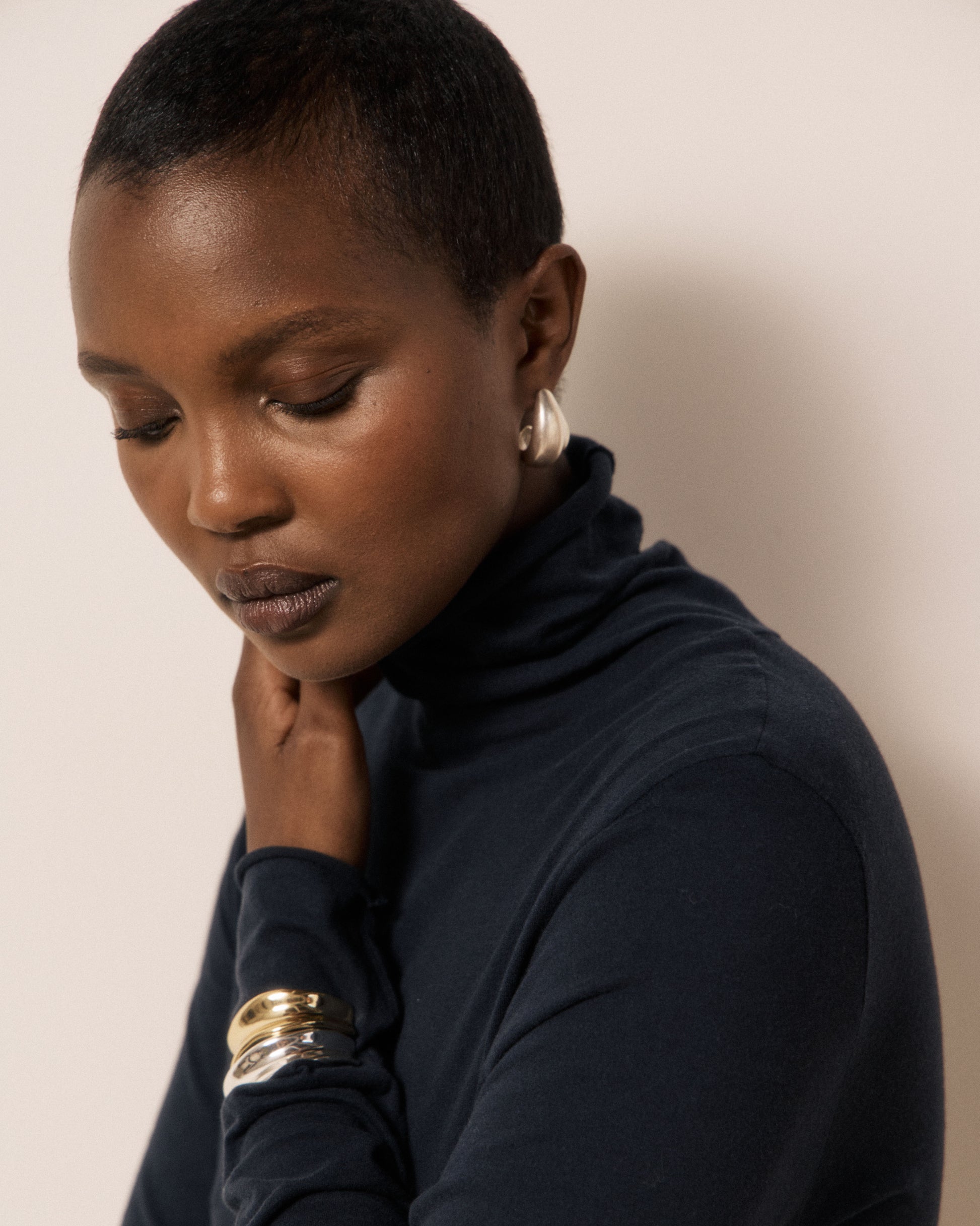 T-shirt Femme en Coton & Modal Bleu Nuit Typhan