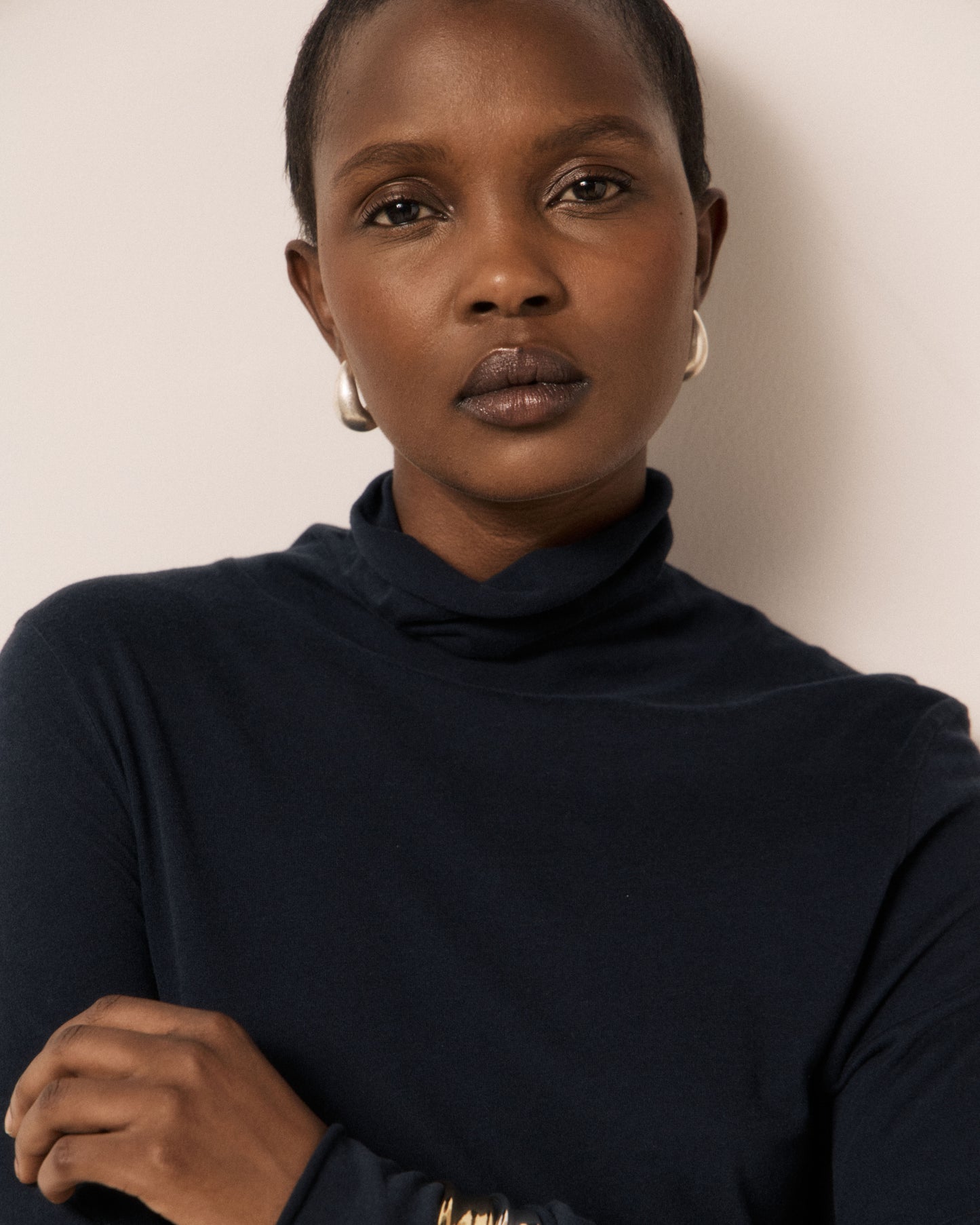 T-shirt Femme en Coton & Modal Bleu Nuit Typhan