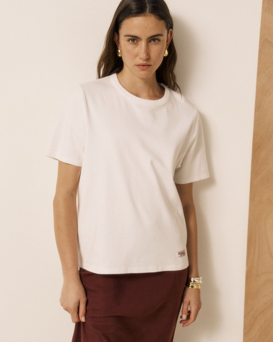 T-shirt Femme en Coton Blanc Testy - Image 2