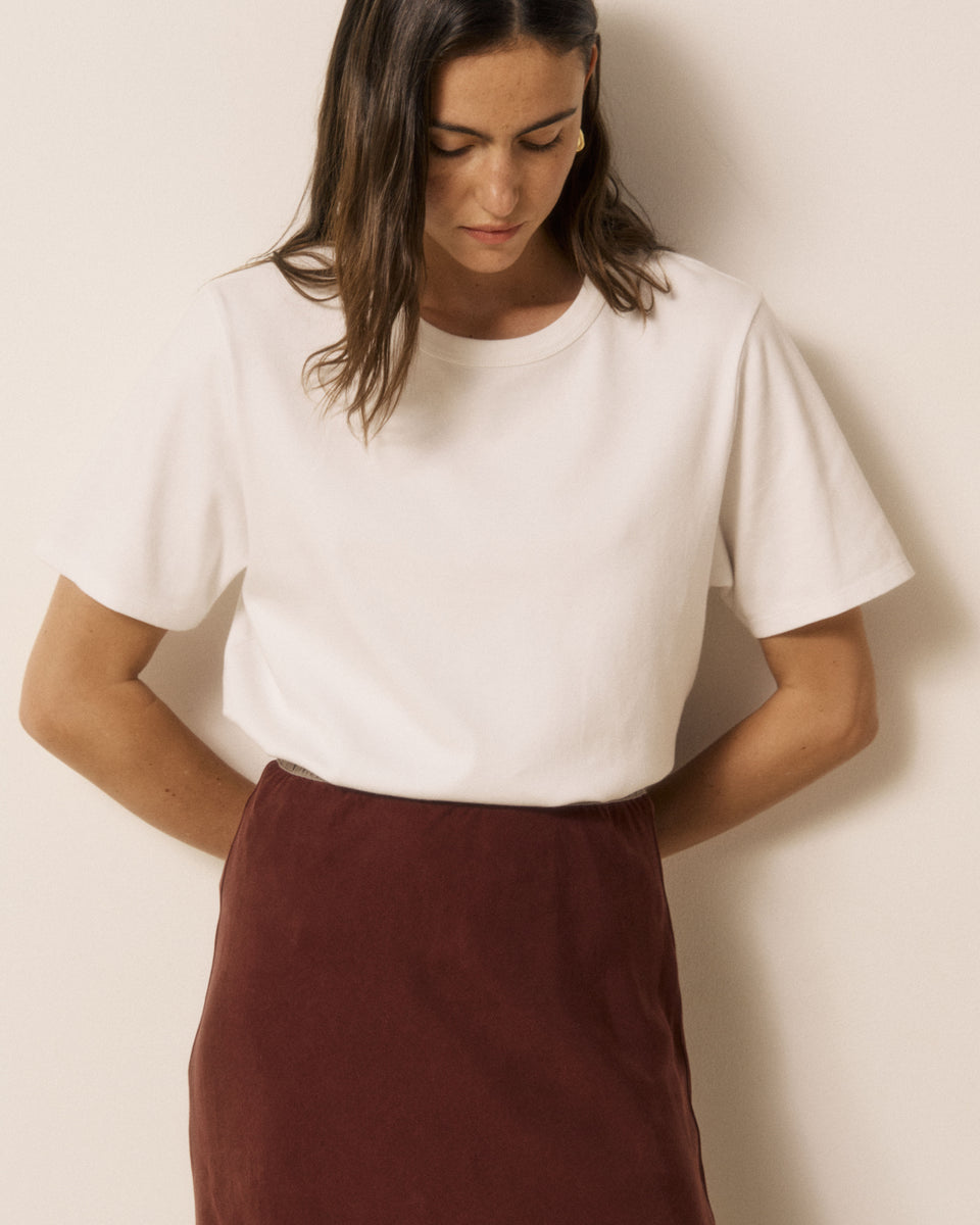 T-shirt Femme en Coton Blanc Testy - Image 3
