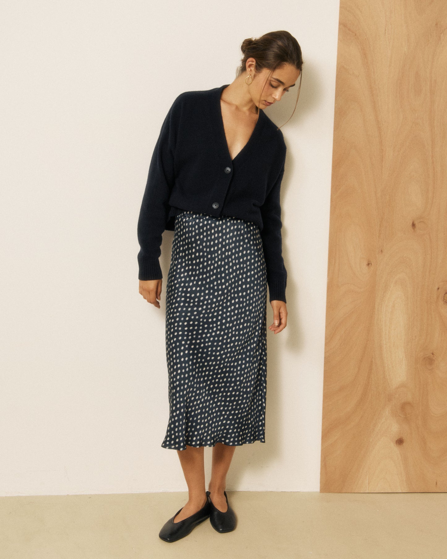 Cardigan Femme en Laine & Cachemire Bleu Marine Mosine