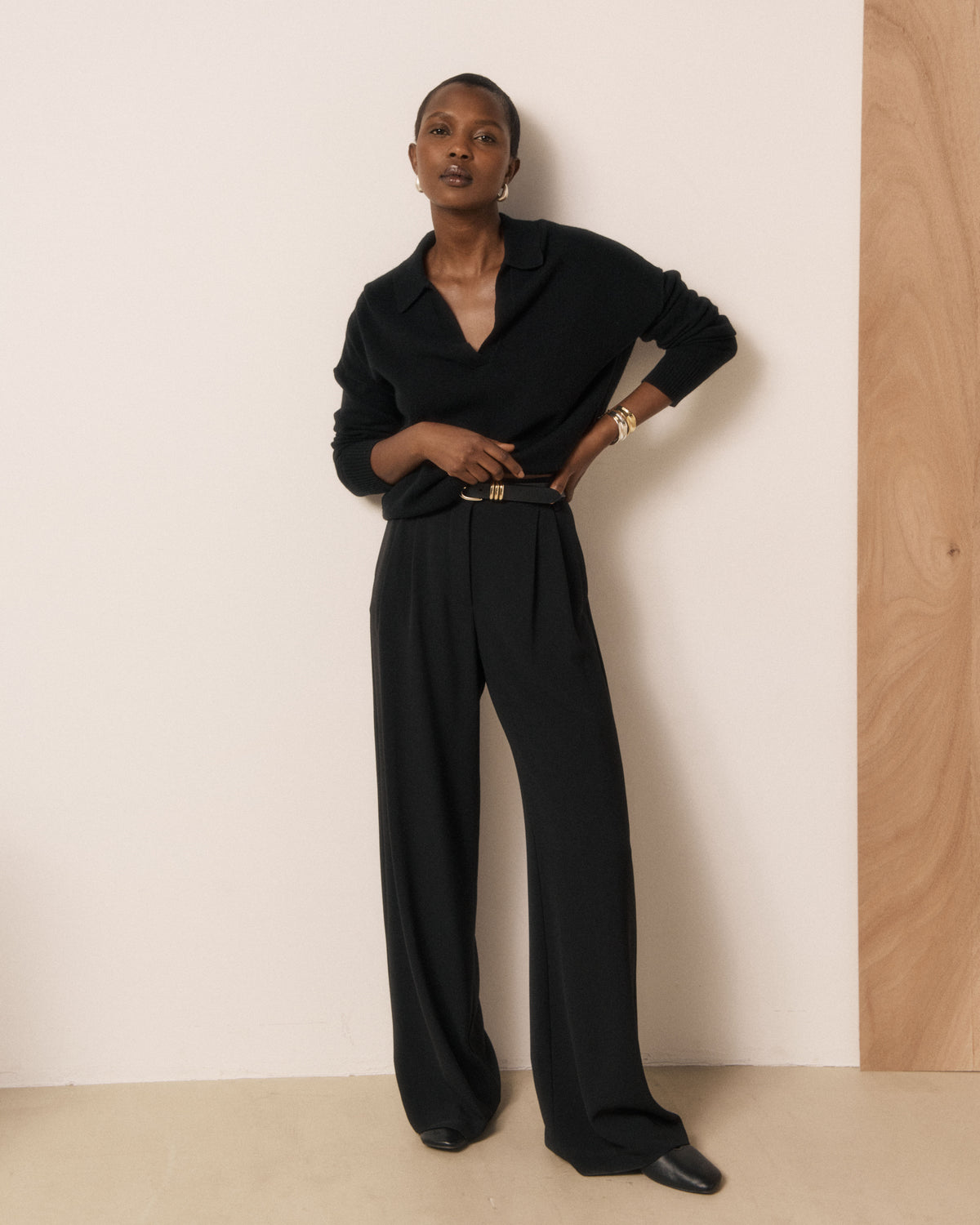 Pull Femme en Laine & Cachemire Noir Murial