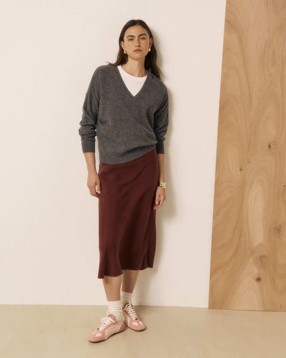 Pull Femme en Laine & Cachemire Gris Mino - Image 3