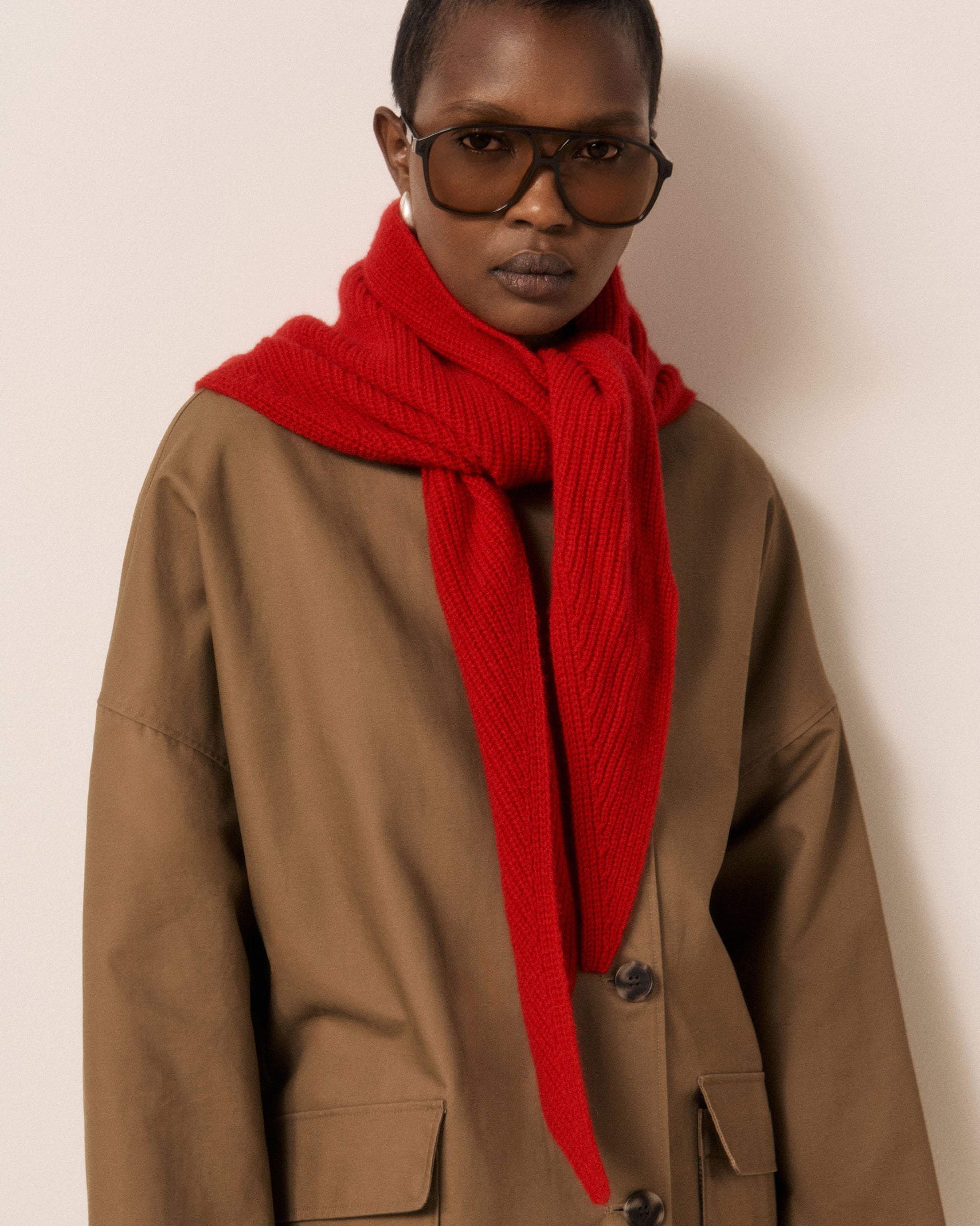 Echarpe Femme en Laine & Cachemire Rubis Melie