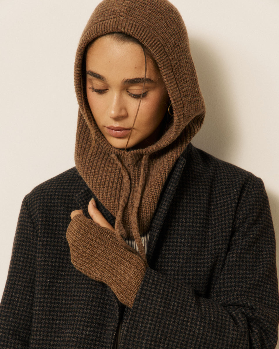 Mitaines Femme en Laine & Cachemire Cognac Messia - Image 3