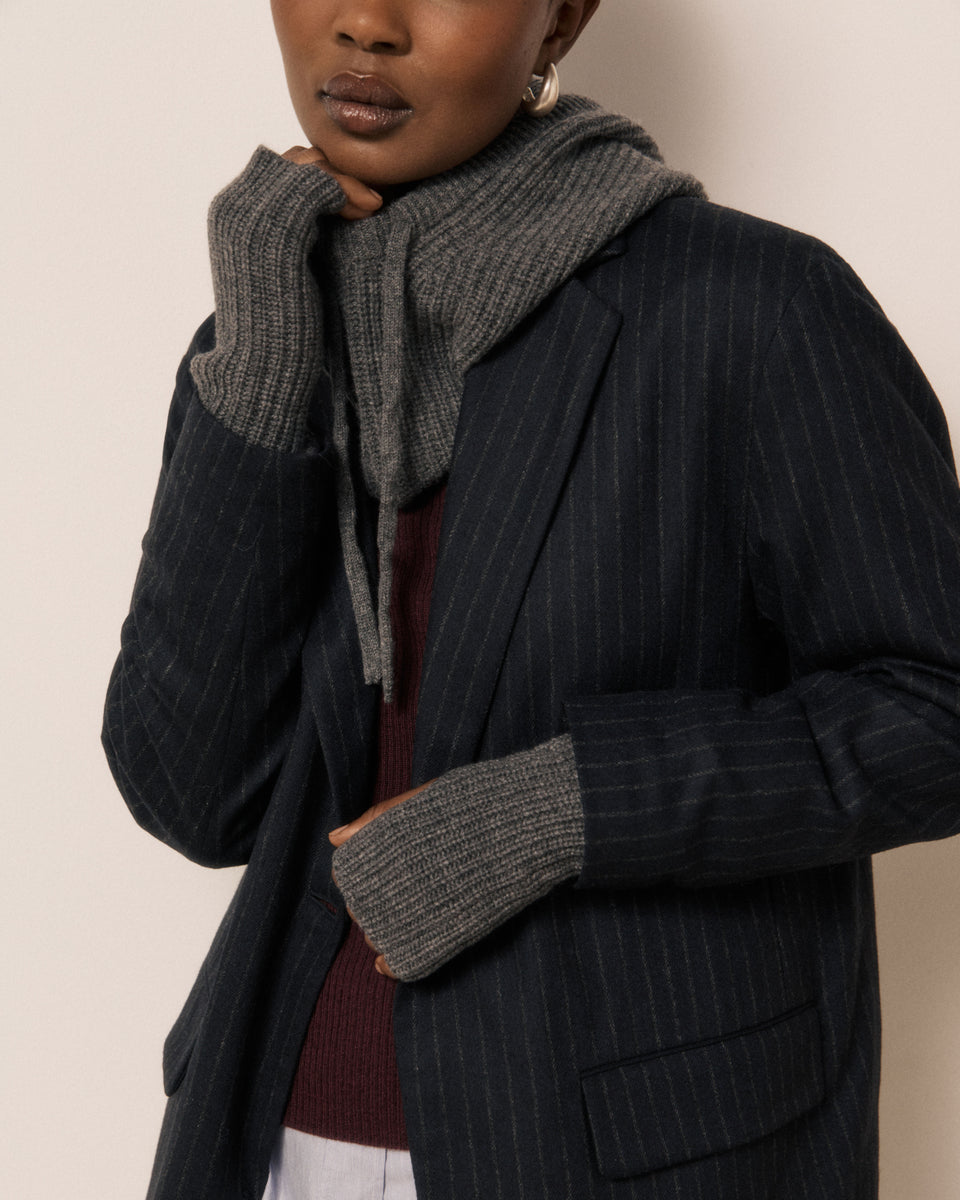 Mitaines Femme en Laine & Cachemire Gris Messia - Image 2