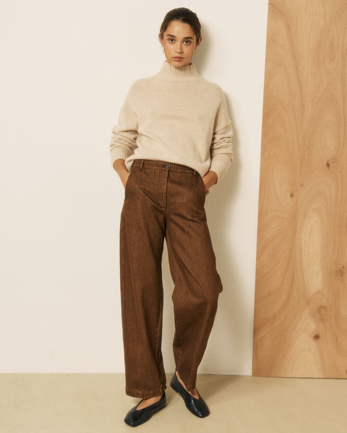Pull Femme en Cachemire Beige Myson