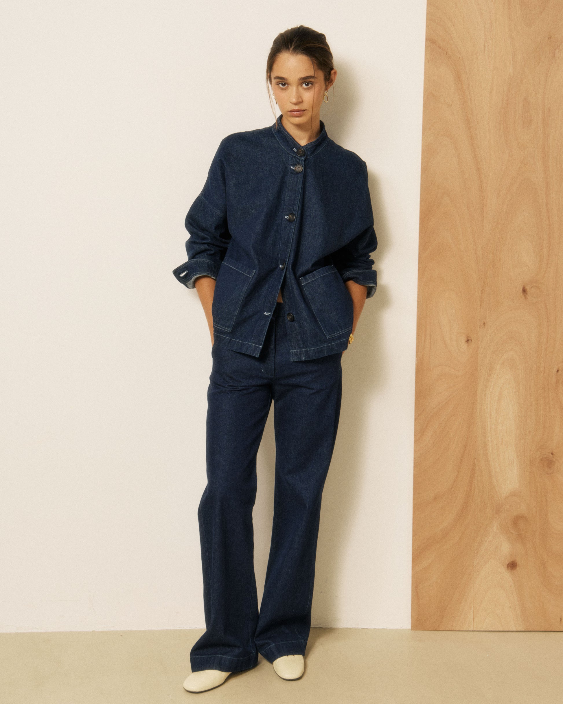 Veste Femme en Denim Bleu Indigo Vally