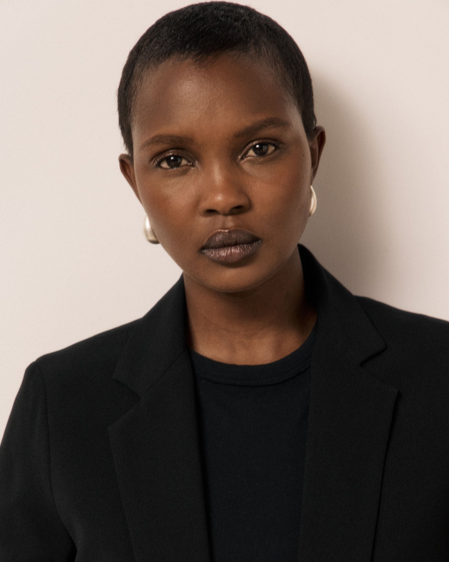 Veste Femme en Crêpe Noir Virna